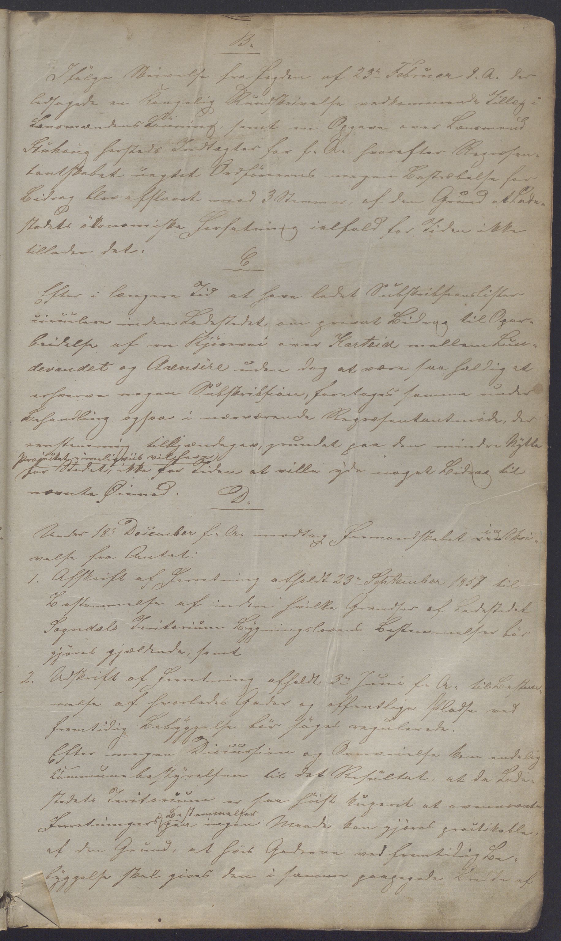 Sogndal ladested - Formannskapet/kommunestyret, IKAR/K-100052/A/L0001: Møtebok, 1858-1887, s. 3a