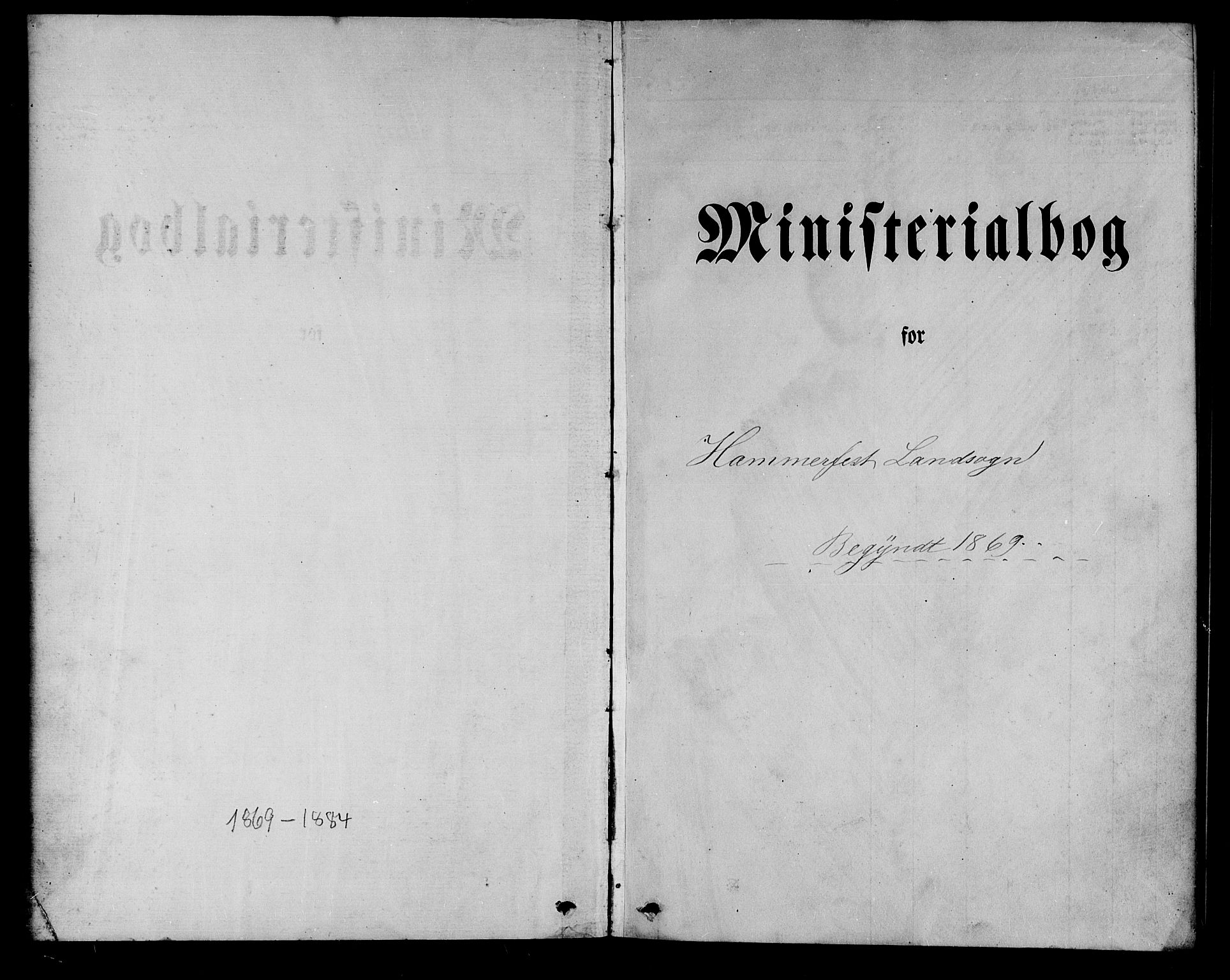 Hammerfest sokneprestkontor, SATØ/S-1347/H/Hb/L0005.klokk: Klokkerbok nr. 5, 1869-1884, s. 1