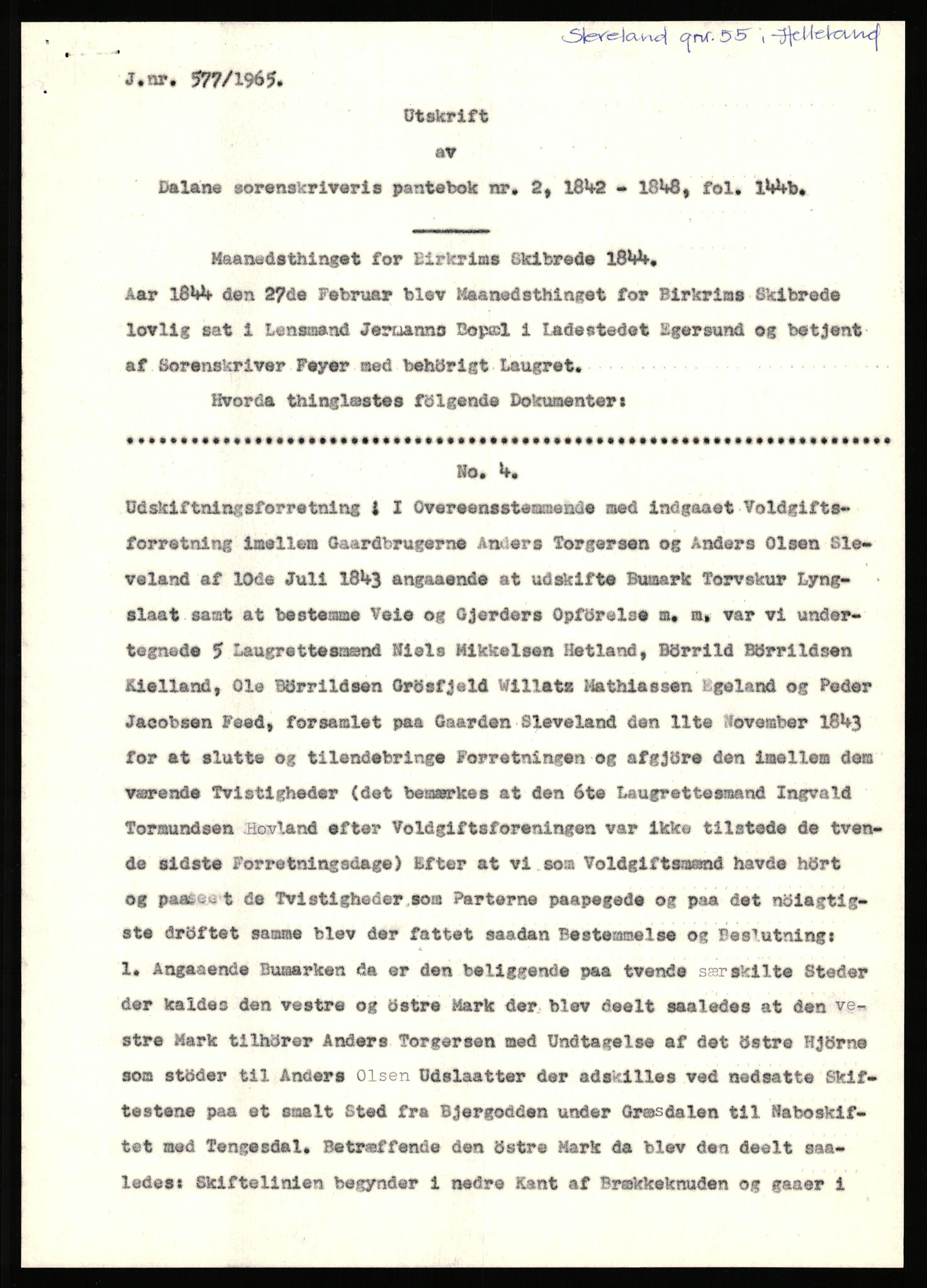 Statsarkivet i Stavanger, SAST/A-101971/03/Y/Yj/L0077: Avskrifter sortert etter gårdsnavn: Skårland - Solli i Sogndal, 1750-1930, s. 347