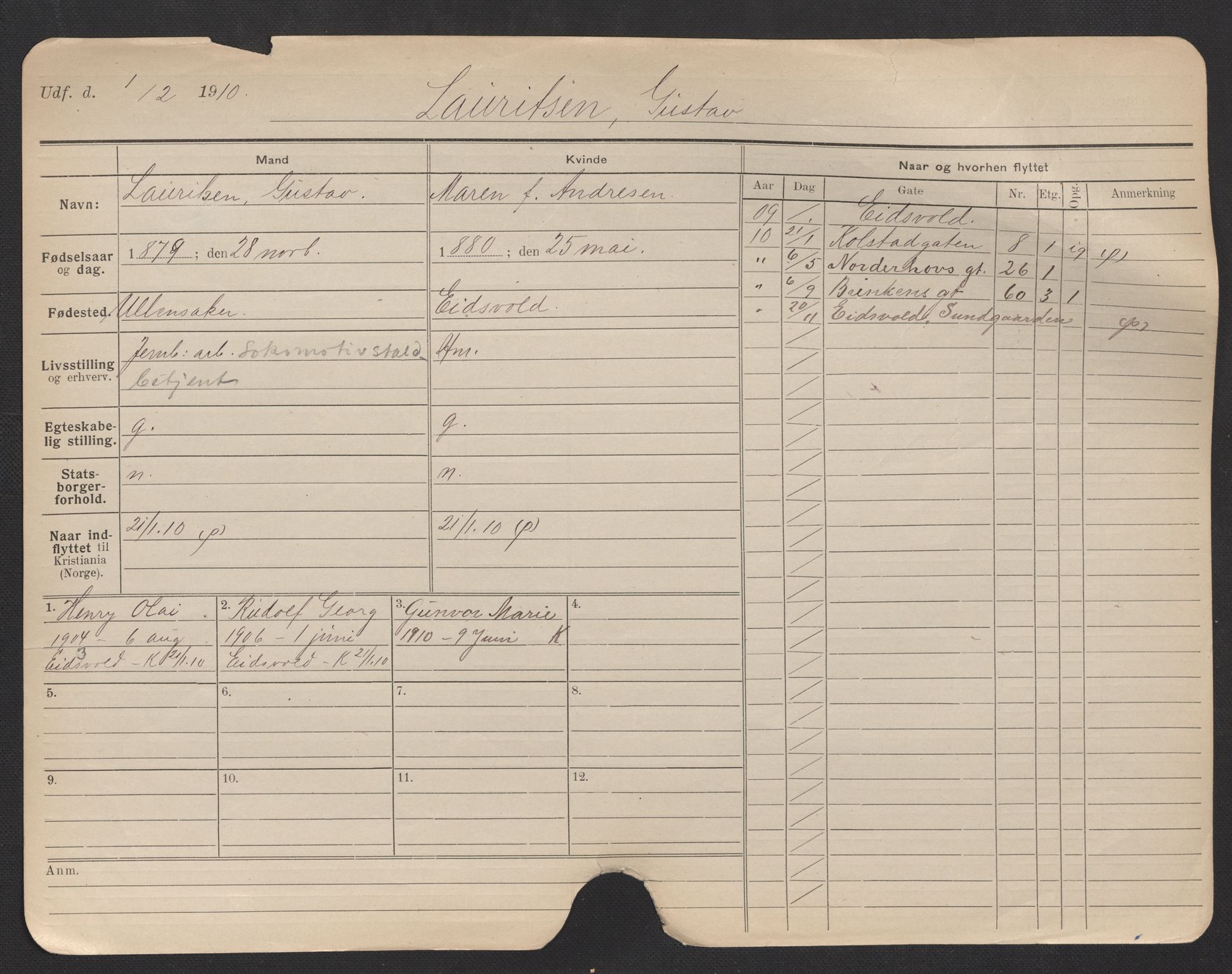 Oslo folkeregister, Registerkort, AV/SAO-A-11715/F/Fa/Fac/L0007: Menn, 1906-1914, s. 19a