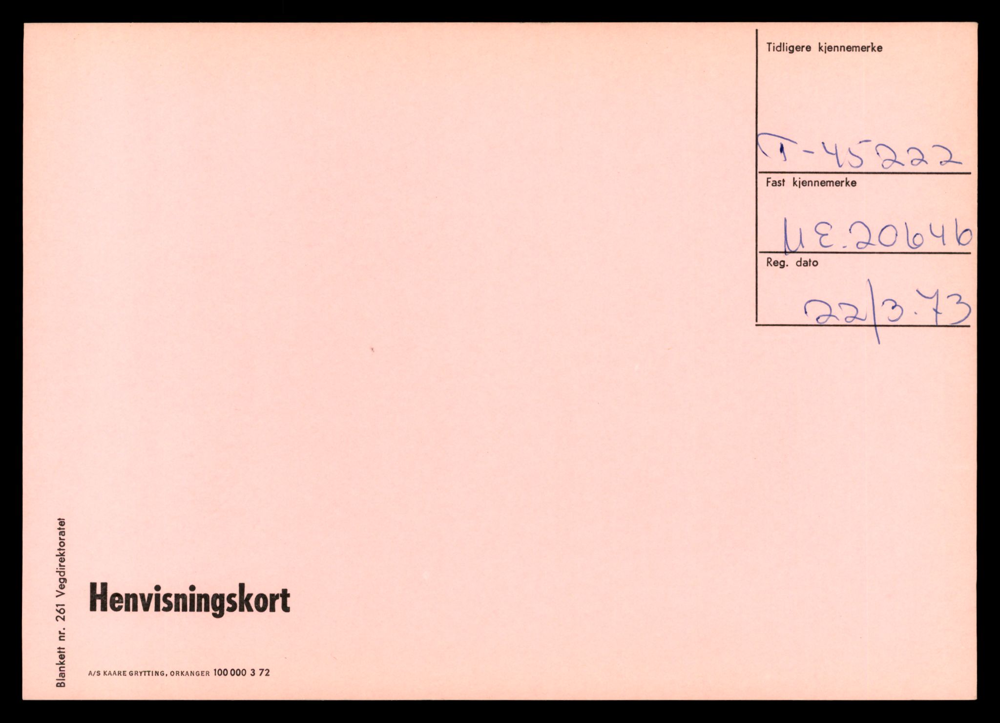 Møre og Romsdal vegkontor - Ålesund trafikkstasjon, AV/SAT-A-4099/F/Ff/L0009: Overførings-/henvisningskort T 45211 - T 47599, 1927-1998, s. 9