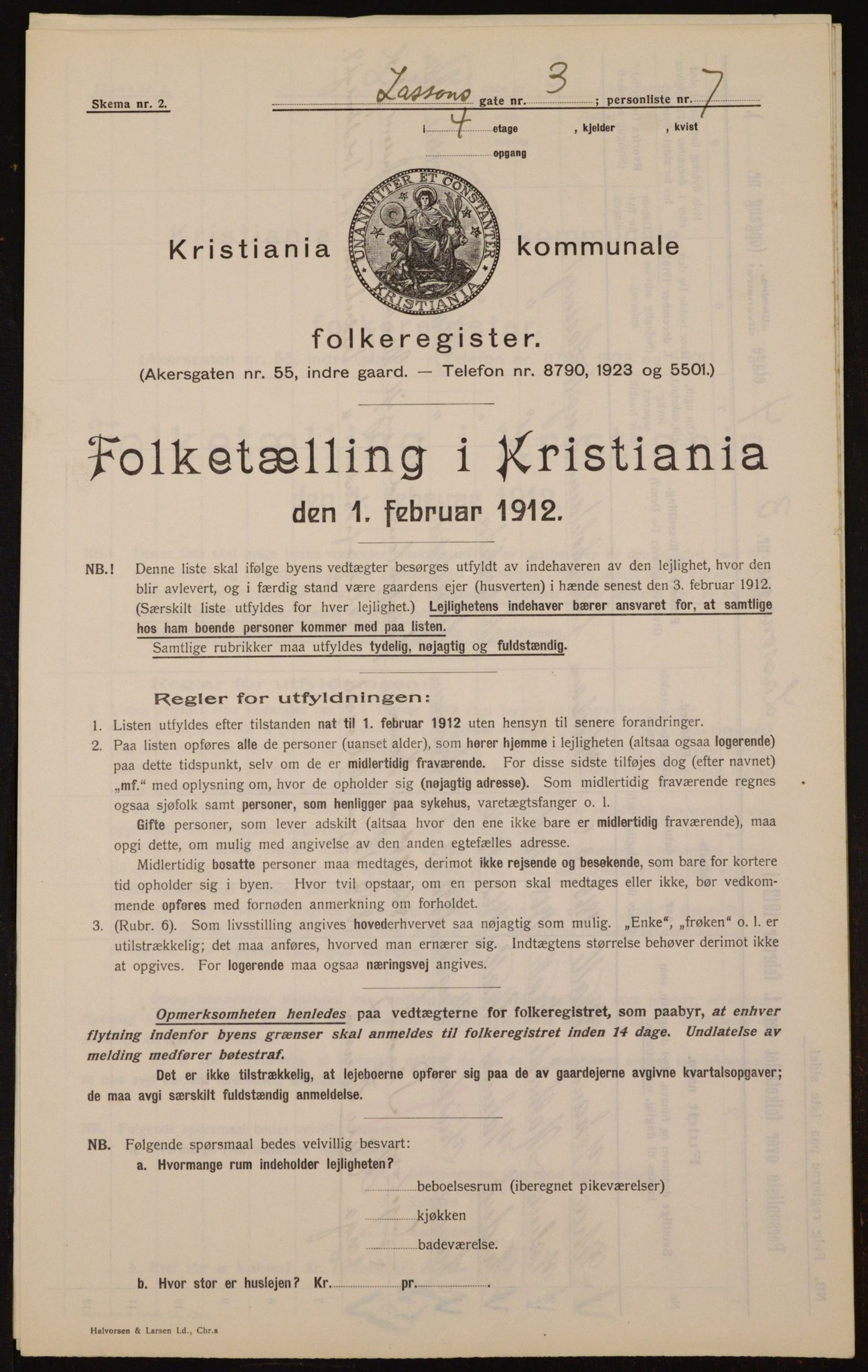 OBA, Kommunal folketelling 1.2.1912 for Kristiania, 1912, s. 57555