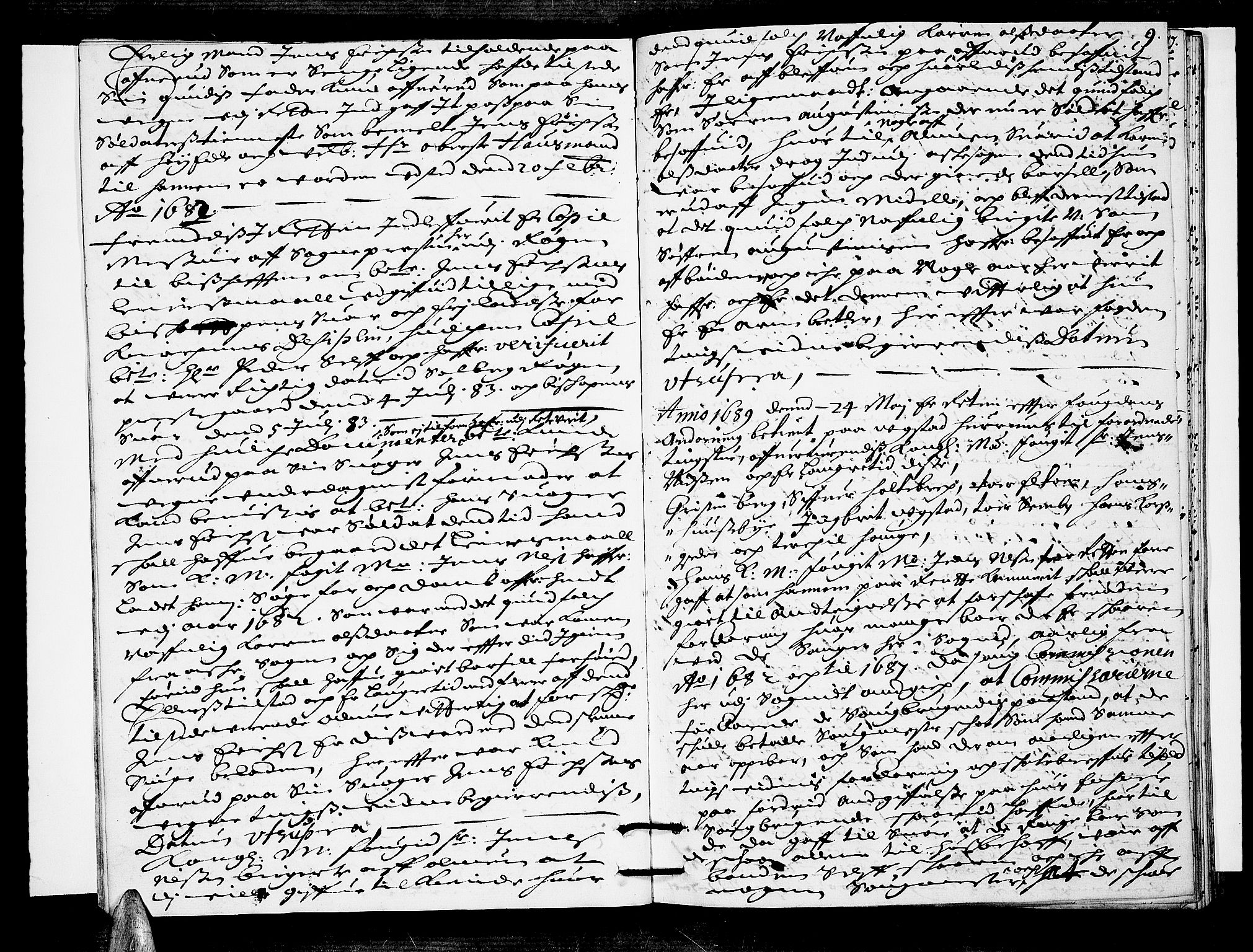 Lier, Røyken og Hurum sorenskriveri, AV/SAKO-A-89/F/Fa/L0030: Tingbok, 1689, s. 9