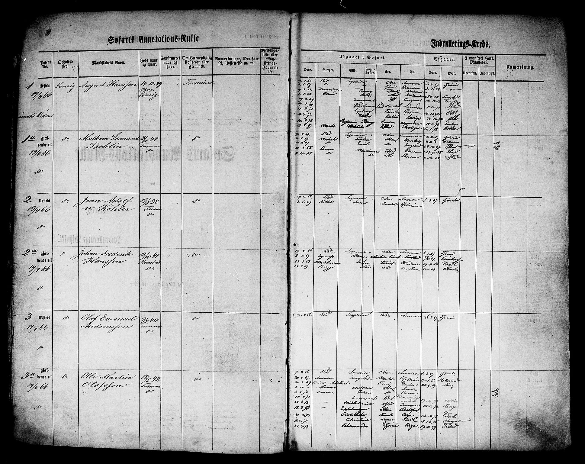 Oslo mønstringskontor, SAO/A-10569g/F/Fc/Fca/L0005: Annotasjonsrulle, 1866-1888, s. 3