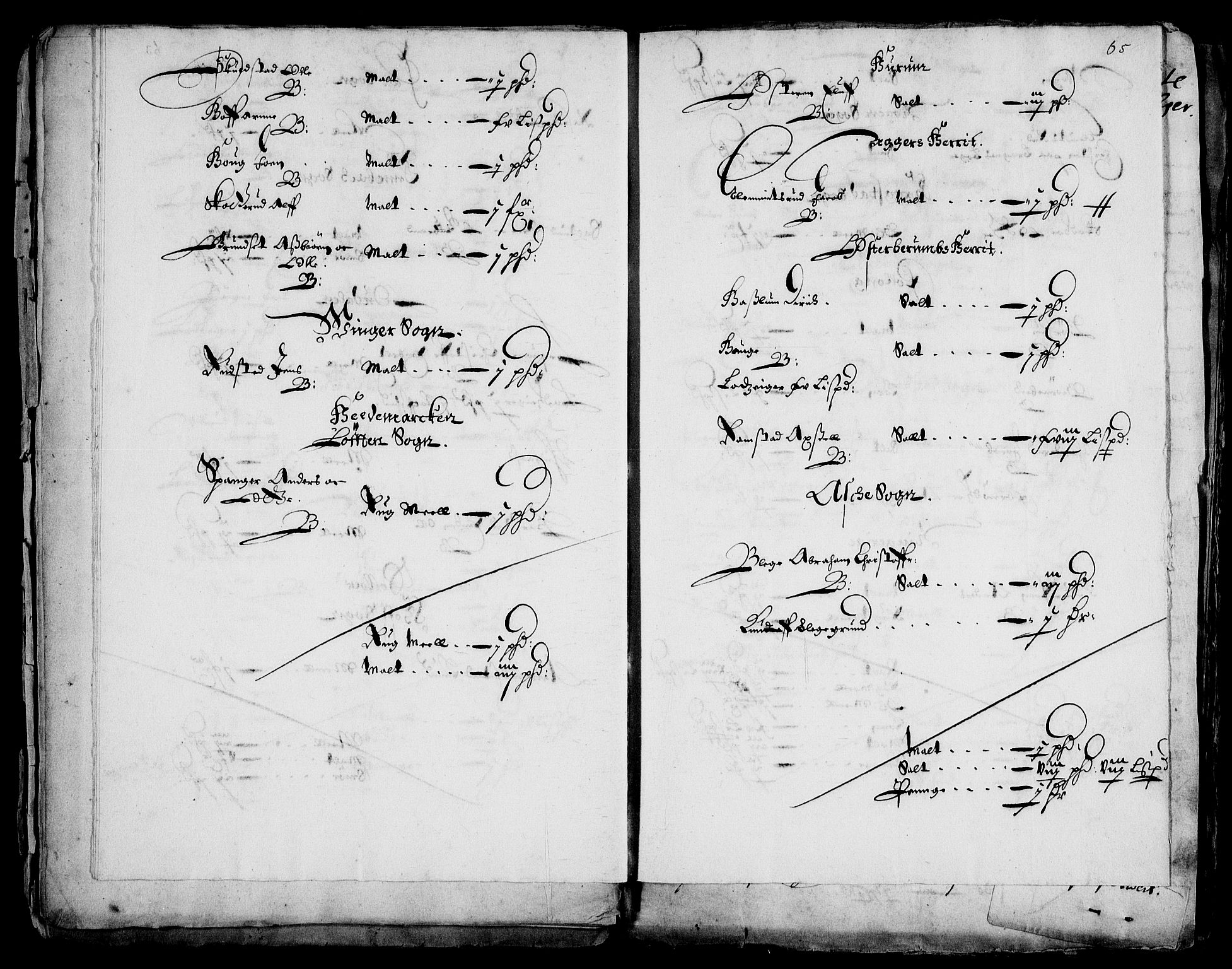 Rentekammeret inntil 1814, Realistisk ordnet avdeling, AV/RA-EA-4070/Fc/Fca/L0001/0003: [Ca I]  Akershus stift / Kristiania kapitels jordebok, 1662, s. 64-65