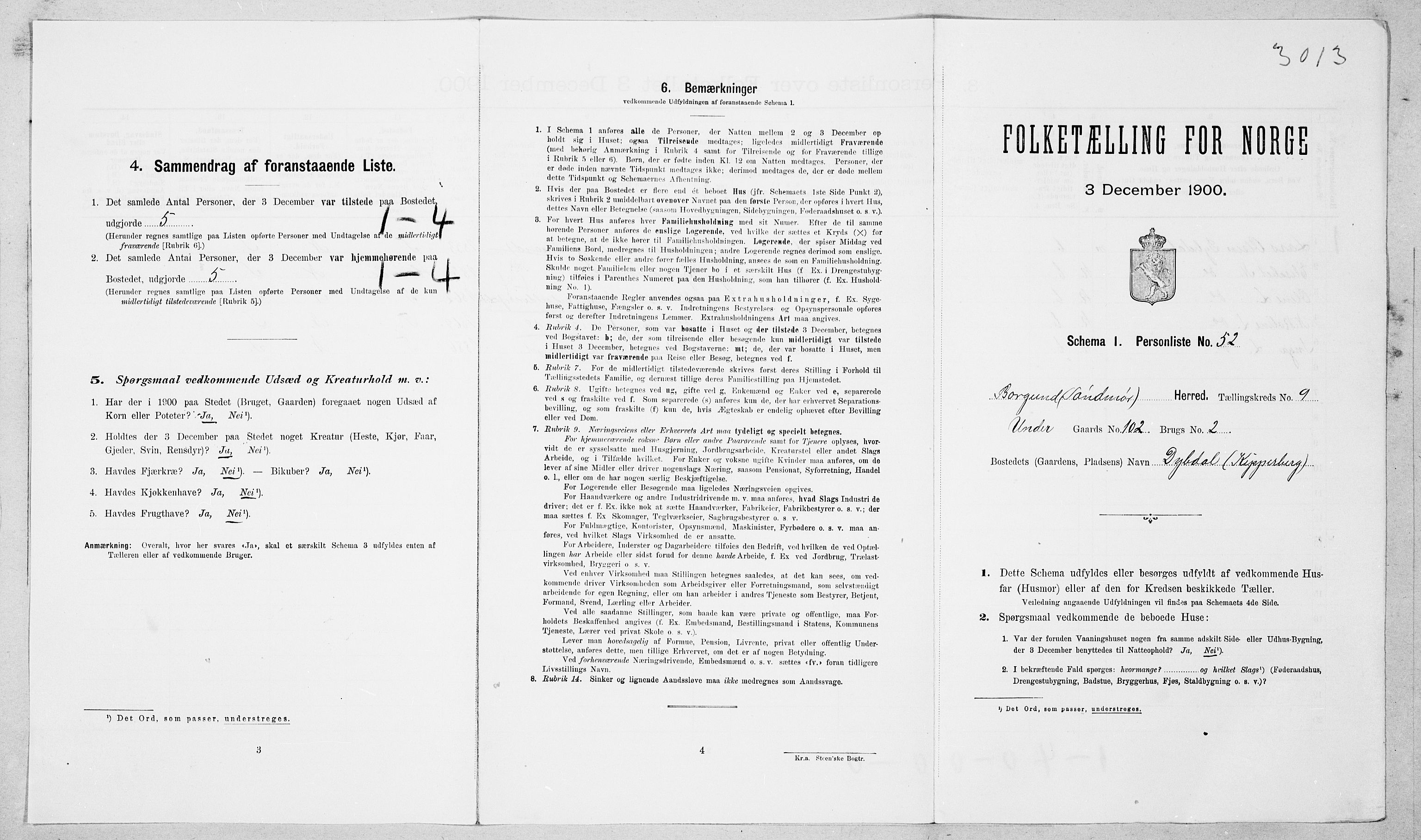 SAT, Folketelling 1900 for 1531 Borgund herred, 1900, s. 1031