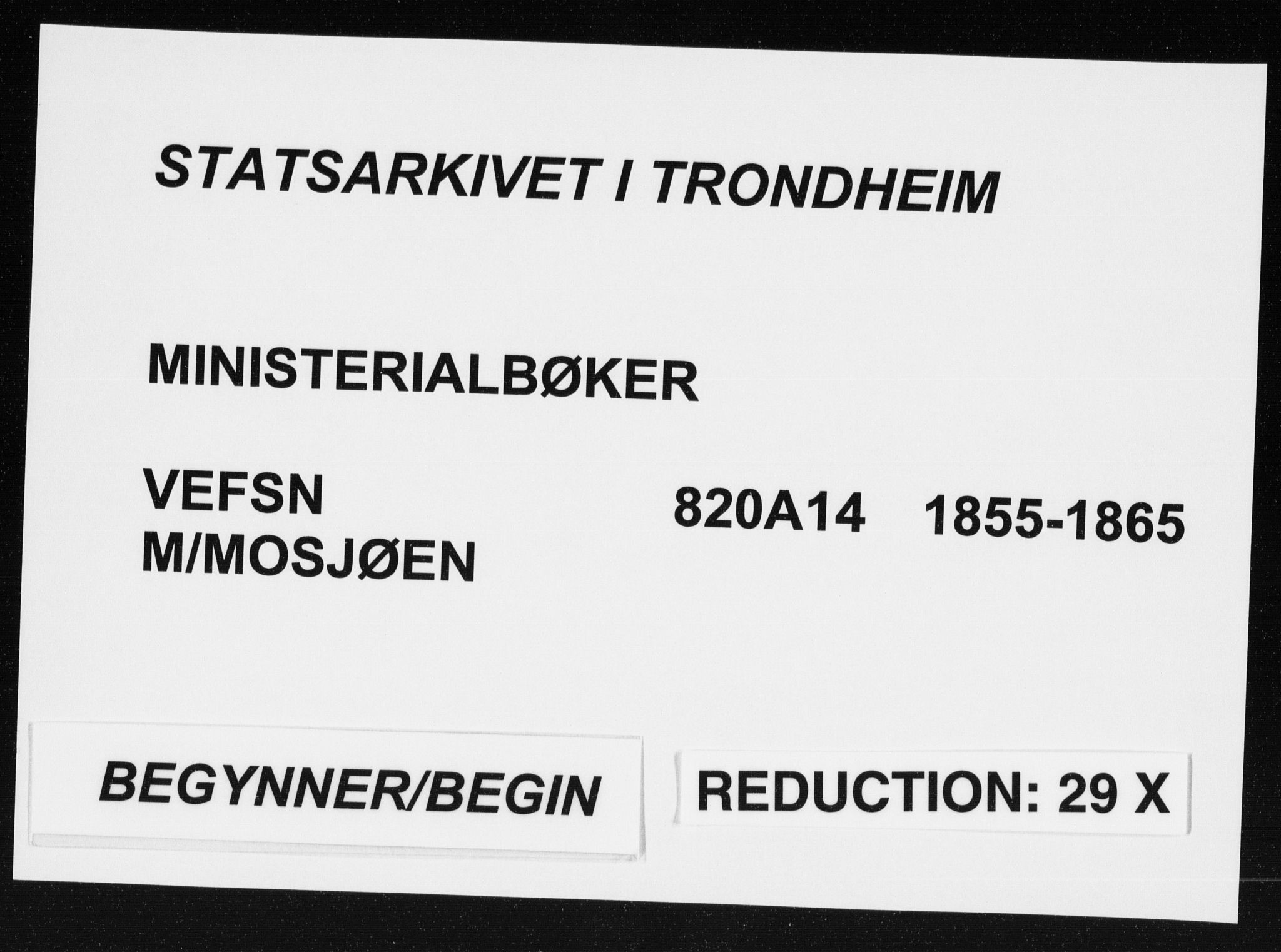 Ministerialprotokoller, klokkerbøker og fødselsregistre - Nordland, SAT/A-1459/820/L0293: Ministerialbok nr. 820A14, 1855-1865