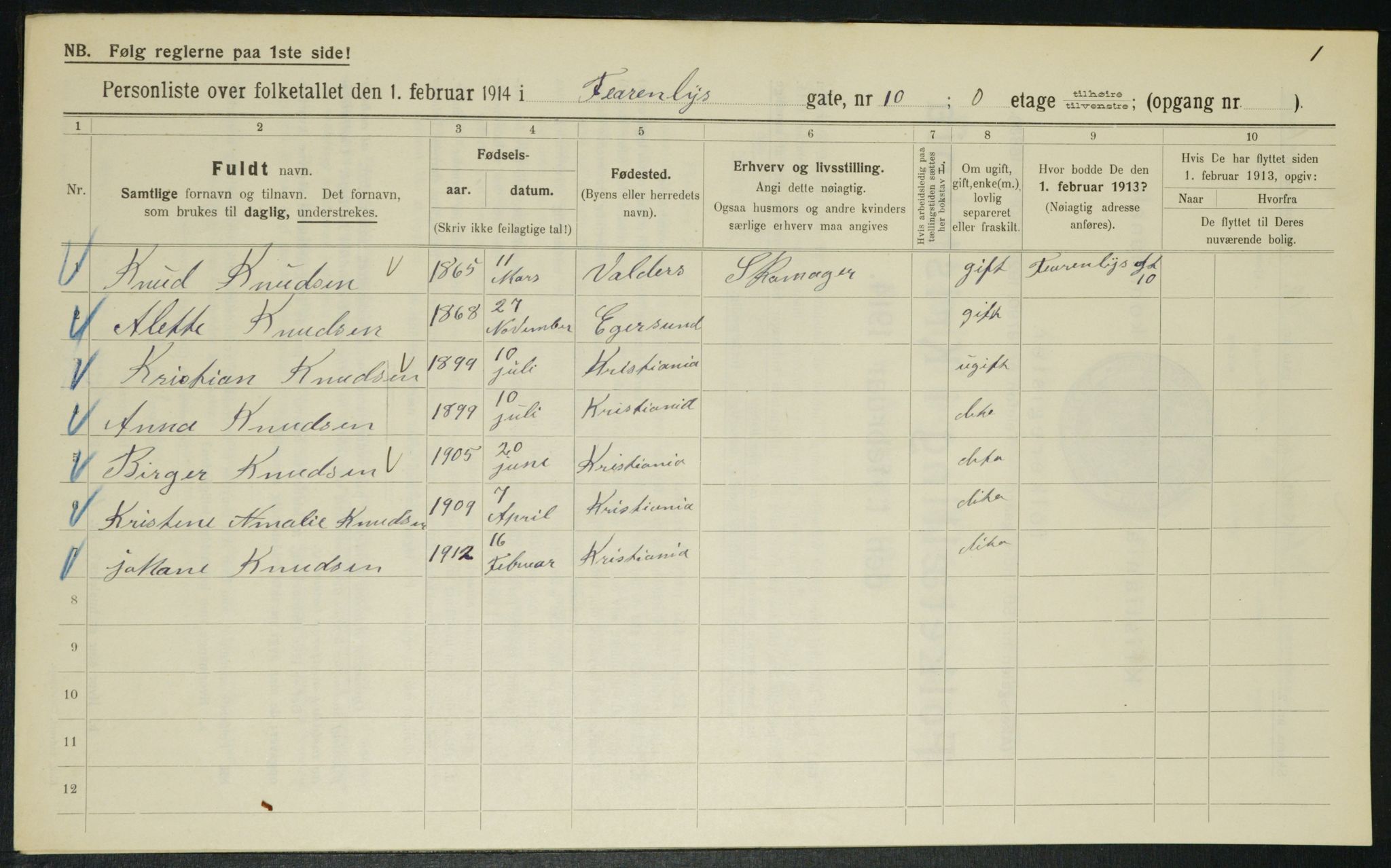 OBA, Kommunal folketelling 1.2.1914 for Kristiania, 1914, s. 24131