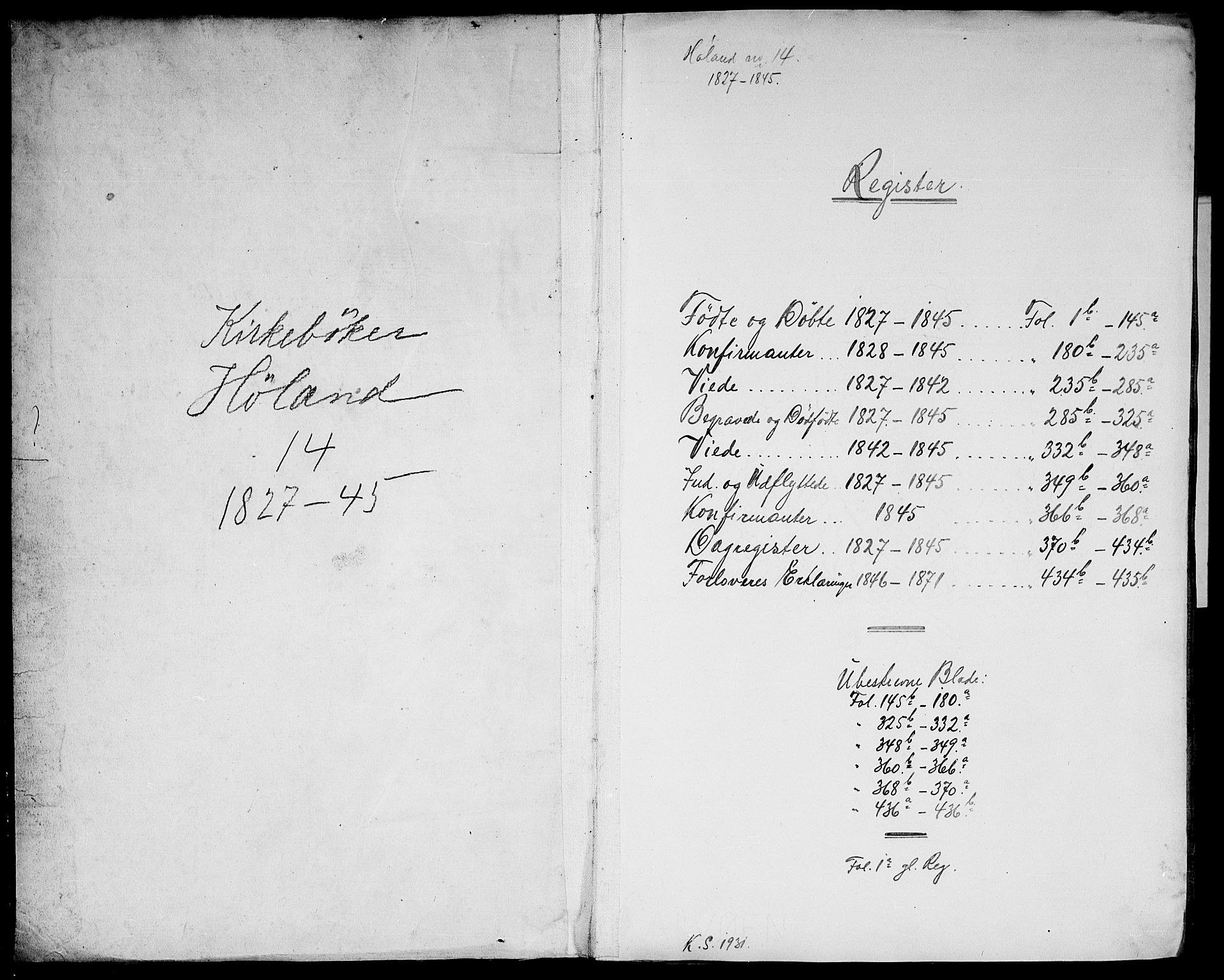 Høland prestekontor Kirkebøker, AV/SAO-A-10346a/F/Fa/L0008: Ministerialbok nr. I 8, 1827-1845