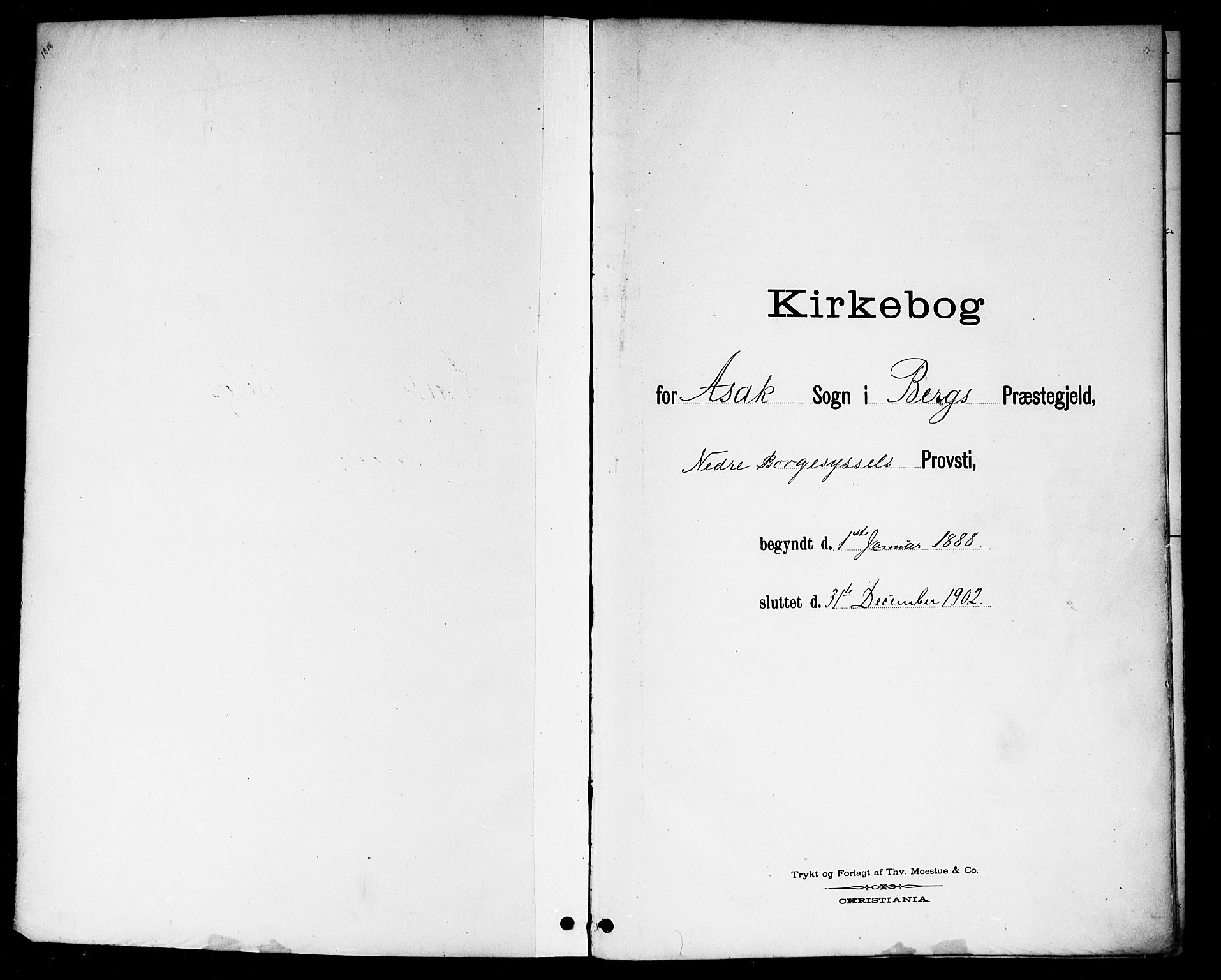 Berg prestekontor Kirkebøker, AV/SAO-A-10902/F/Fb/L0002: Ministerialbok nr. II 2, 1888-1902