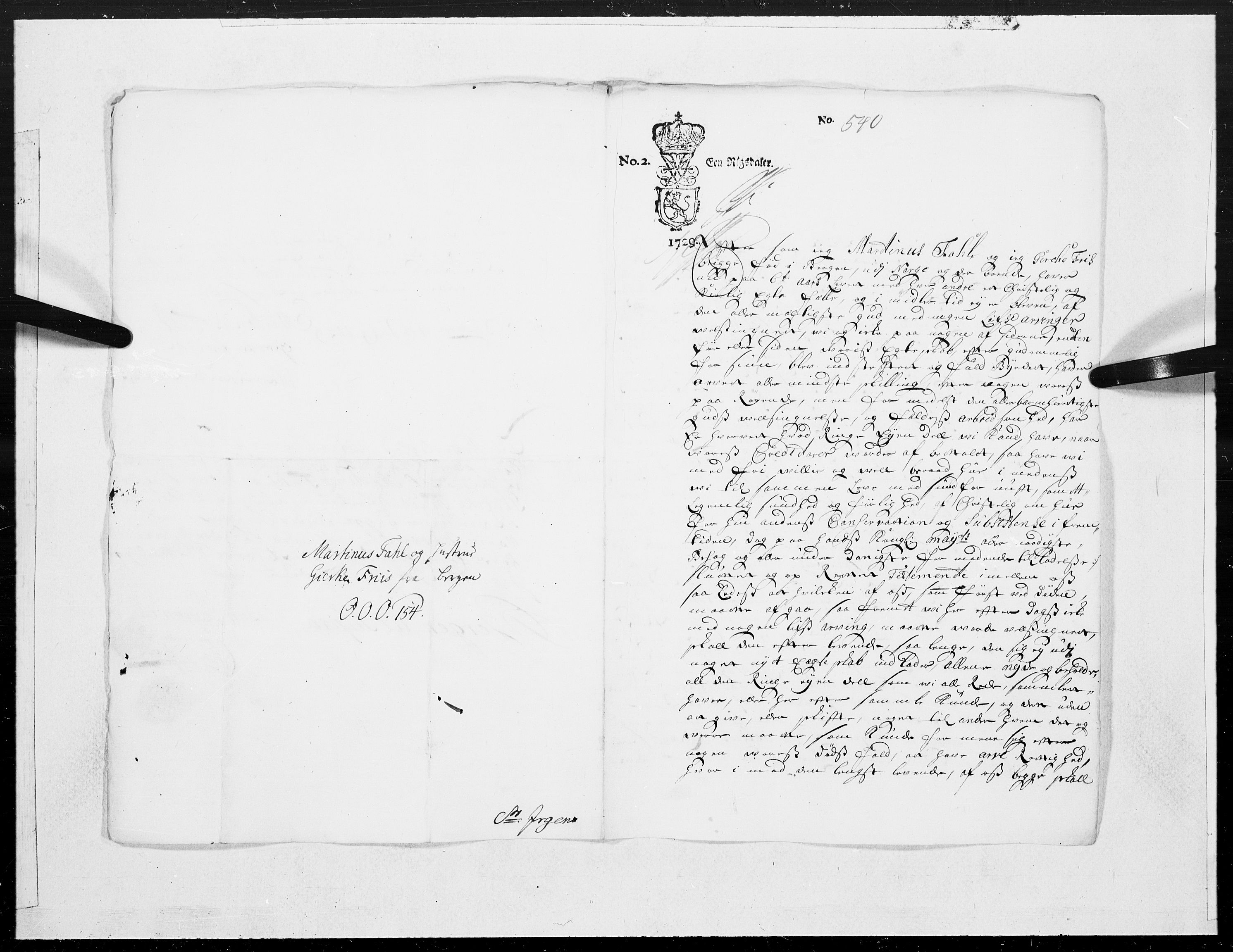 Danske Kanselli 1572-1799, RA/EA-3023/F/Fc/Fcc/Fcca/L0105: Norske innlegg 1572-1799, 1729, s. 137