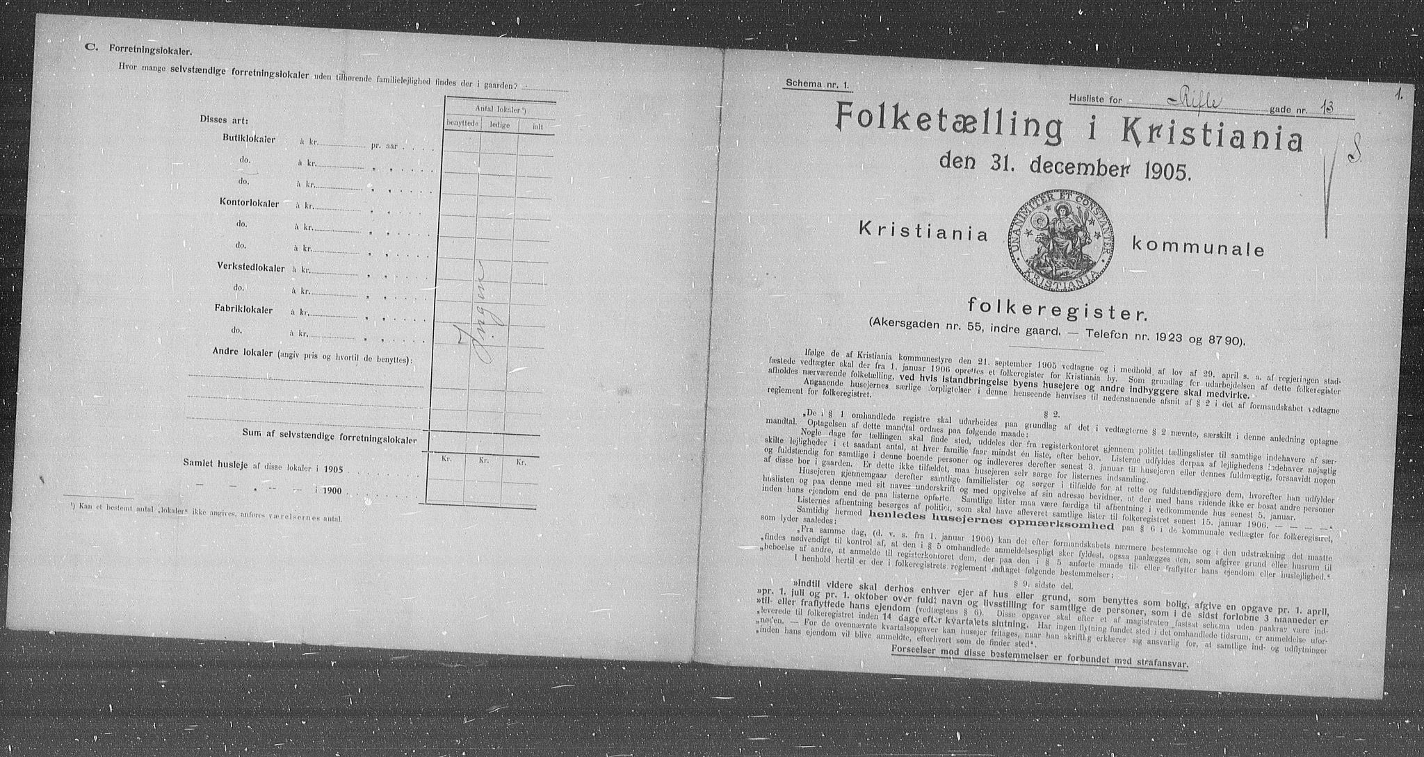 OBA, Kommunal folketelling 31.12.1905 for Kristiania kjøpstad, 1905, s. 43802