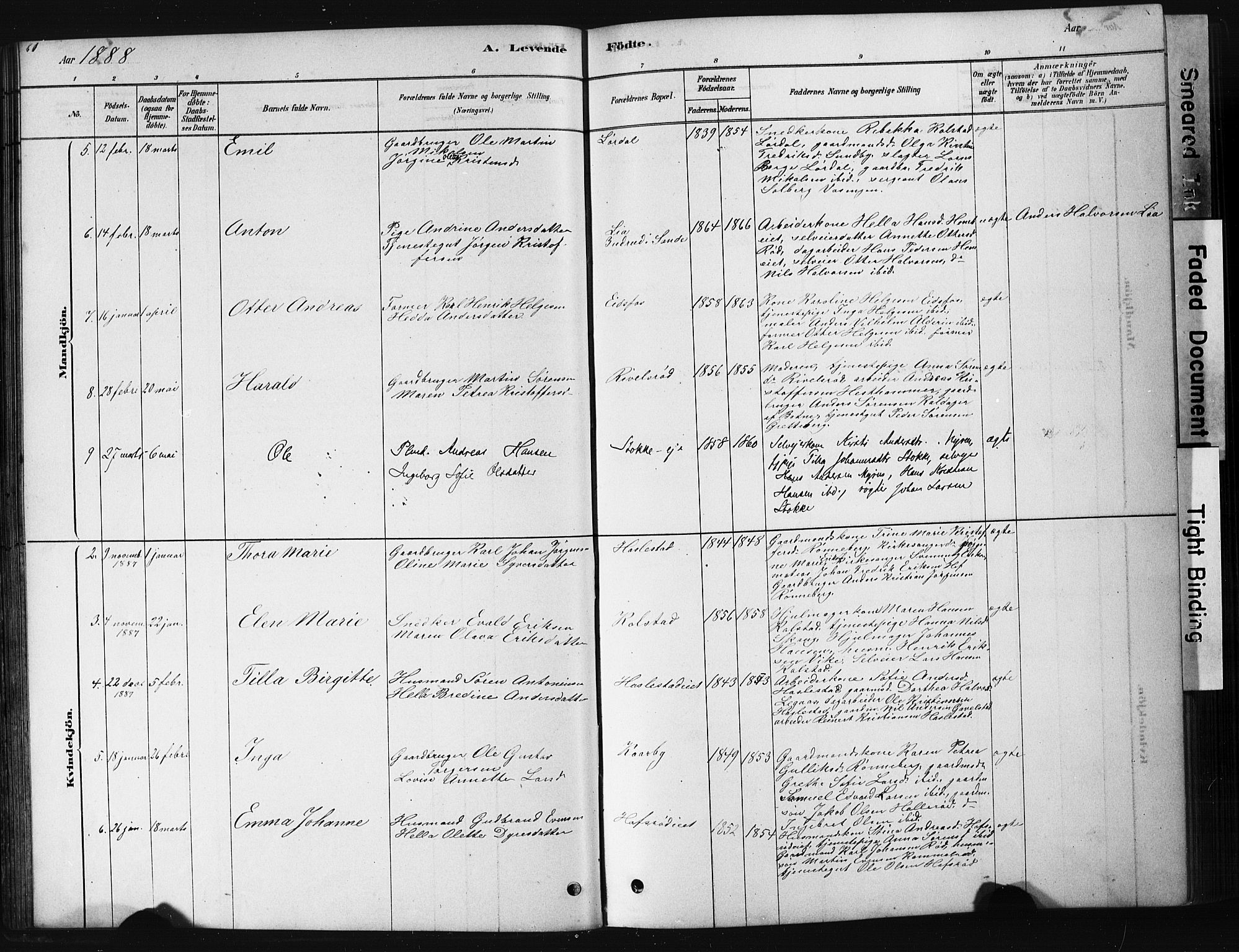 Hof kirkebøker, AV/SAKO-A-64/G/Ga/L0004: Klokkerbok nr. I 4, 1878-1930, s. 61