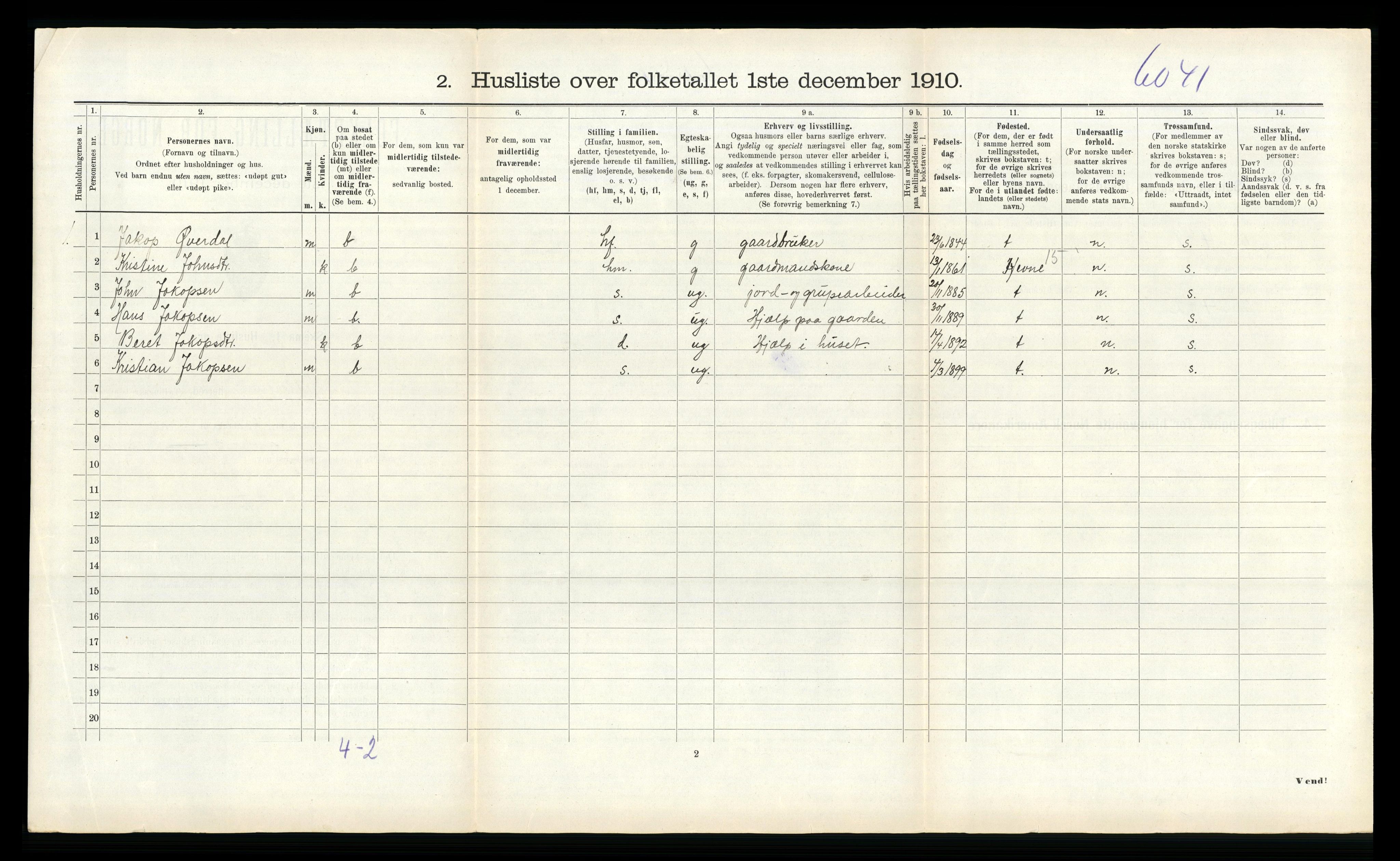 RA, Folketelling 1910 for 1617 Hitra herred, 1910, s. 440