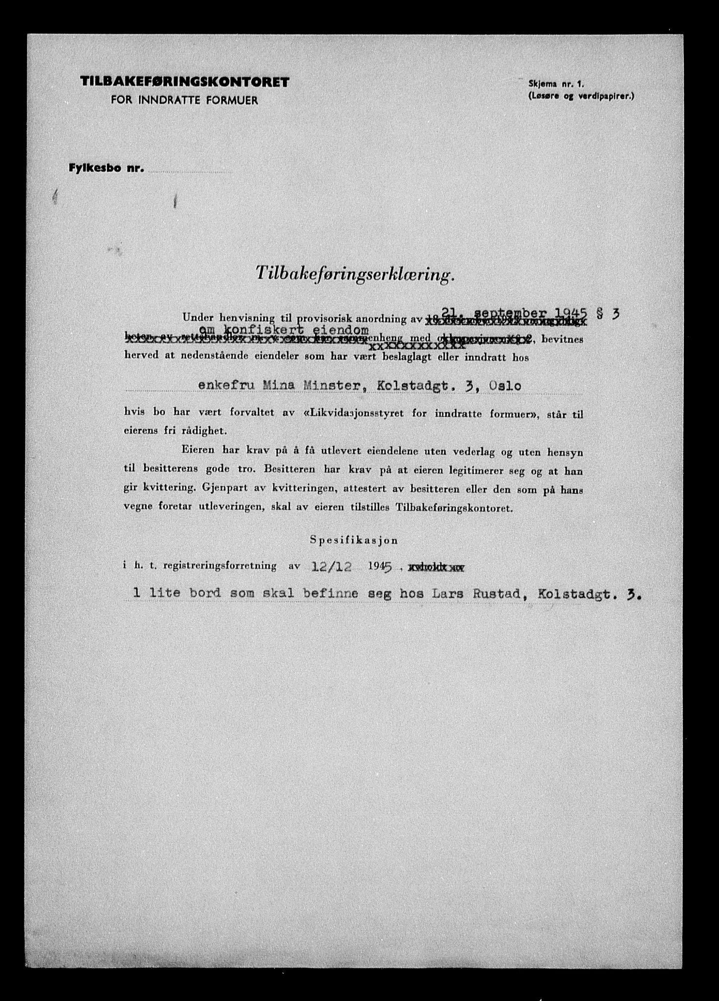 Justisdepartementet, Tilbakeføringskontoret for inndratte formuer, RA/S-1564/H/Hc/Hcc/L0965: --, 1945-1947, s. 595