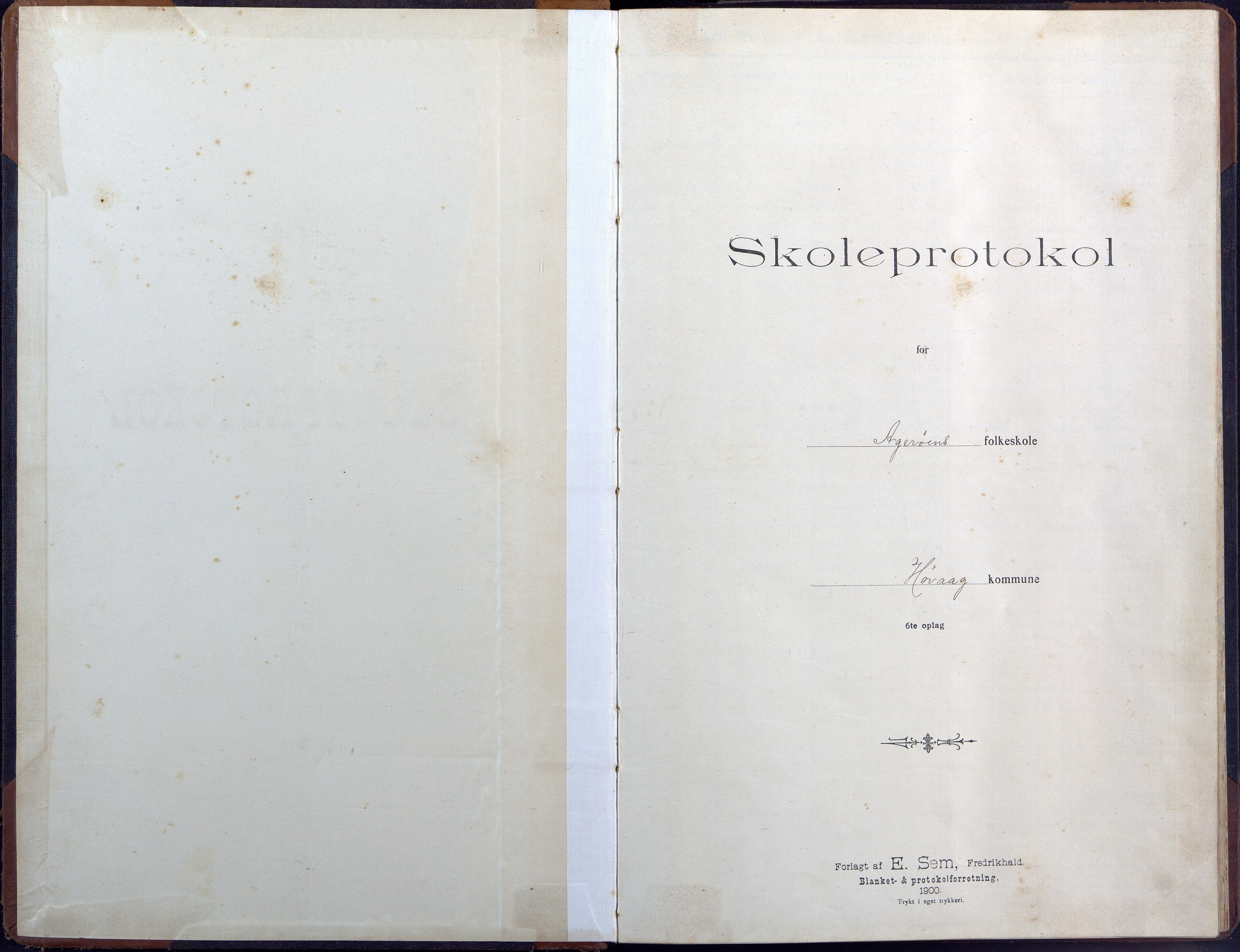 Høvåg kommune, AAKS/KA0927-PK/1/05/L0404: Skoleprotokoll, Åkerøy skole, 1903-1955