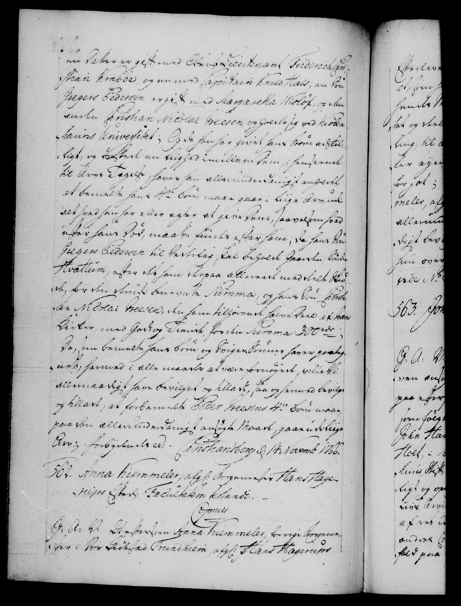 Danske Kanselli 1572-1799, RA/EA-3023/F/Fc/Fca/Fcaa/L0043: Norske registre, 1766-1768, s. 205b