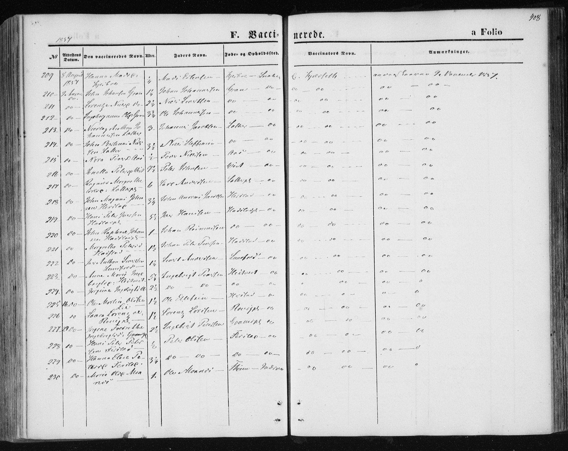 Ministerialprotokoller, klokkerbøker og fødselsregistre - Nord-Trøndelag, AV/SAT-A-1458/730/L0283: Ministerialbok nr. 730A08, 1855-1865, s. 408