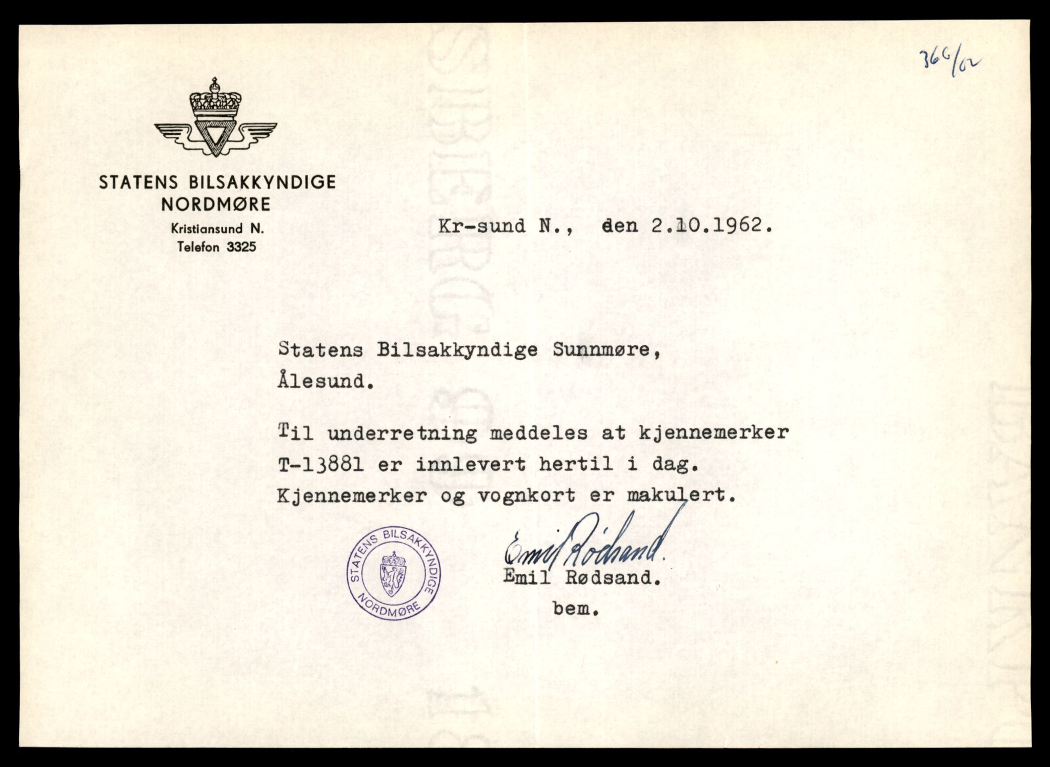 Møre og Romsdal vegkontor - Ålesund trafikkstasjon, AV/SAT-A-4099/F/Fe/L0041: Registreringskort for kjøretøy T 13710 - T 13905, 1927-1998, s. 3007