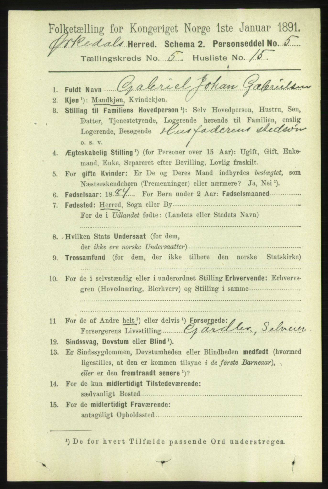 RA, Folketelling 1891 for 1638 Orkdal herred, 1891, s. 2608