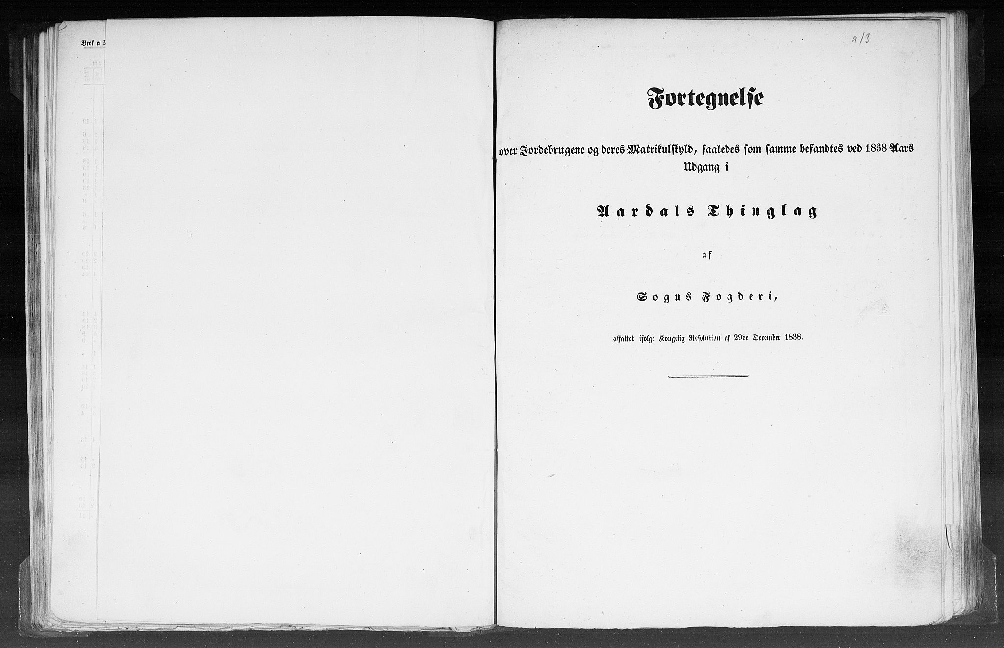 Rygh, RA/PA-0034/F/Fb/L0012: Matrikkelen for 1838 - Nordre Bergenhus amt (Sogn og Fjordane fylke), 1838