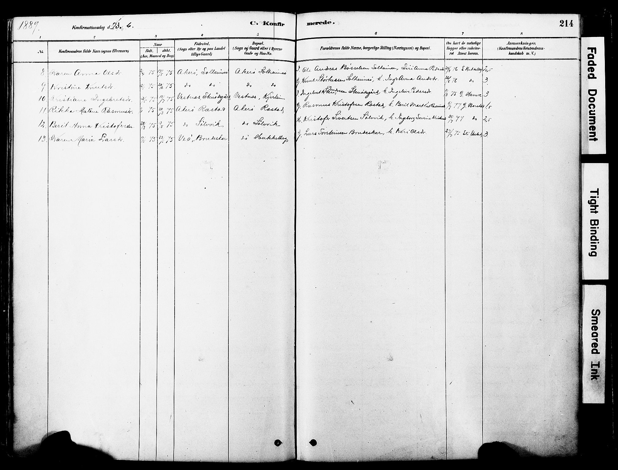 Ministerialprotokoller, klokkerbøker og fødselsregistre - Møre og Romsdal, SAT/A-1454/560/L0721: Ministerialbok nr. 560A05, 1878-1917, s. 214