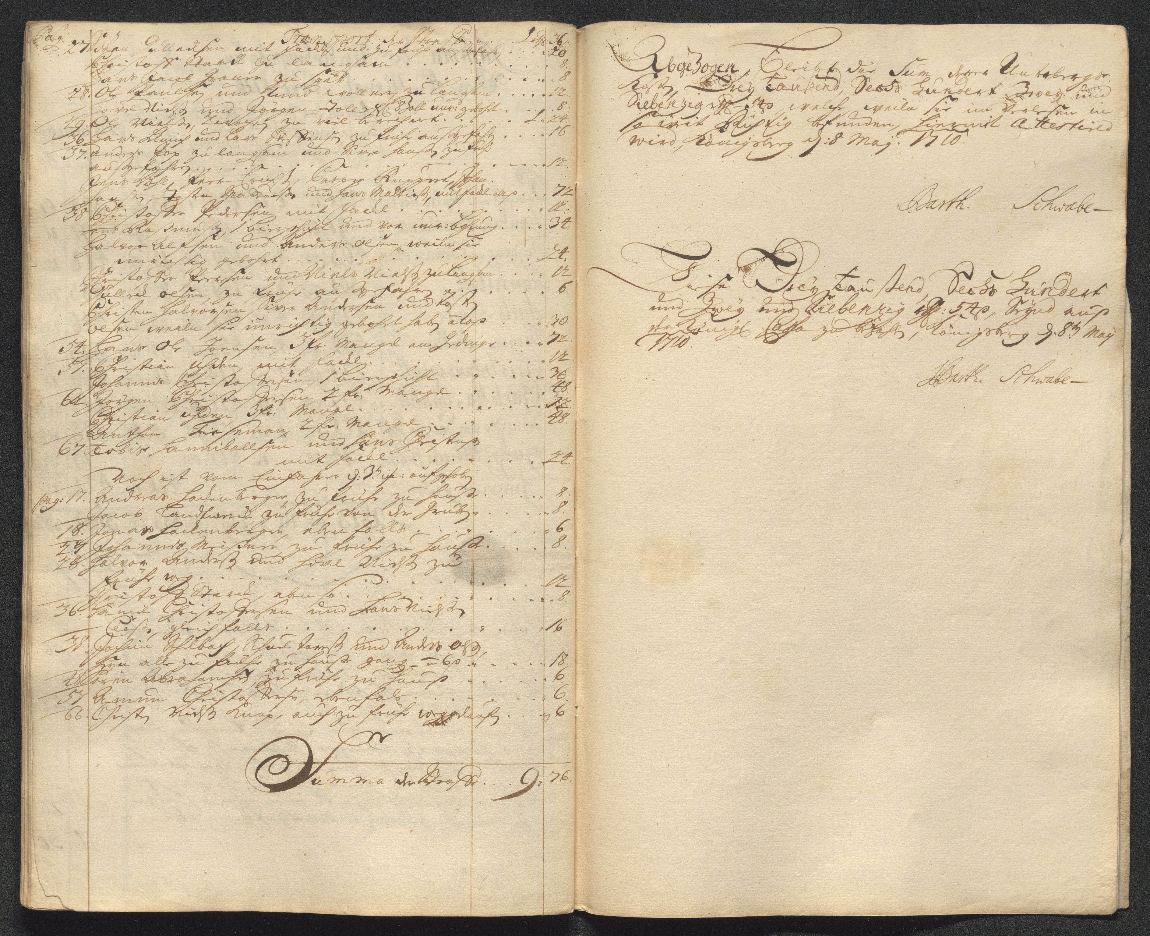 Kongsberg Sølvverk 1623-1816, AV/SAKO-EA-3135/001/D/Dc/Dcd/L0099: Utgiftsregnskap for gruver m.m., 1710, s. 186