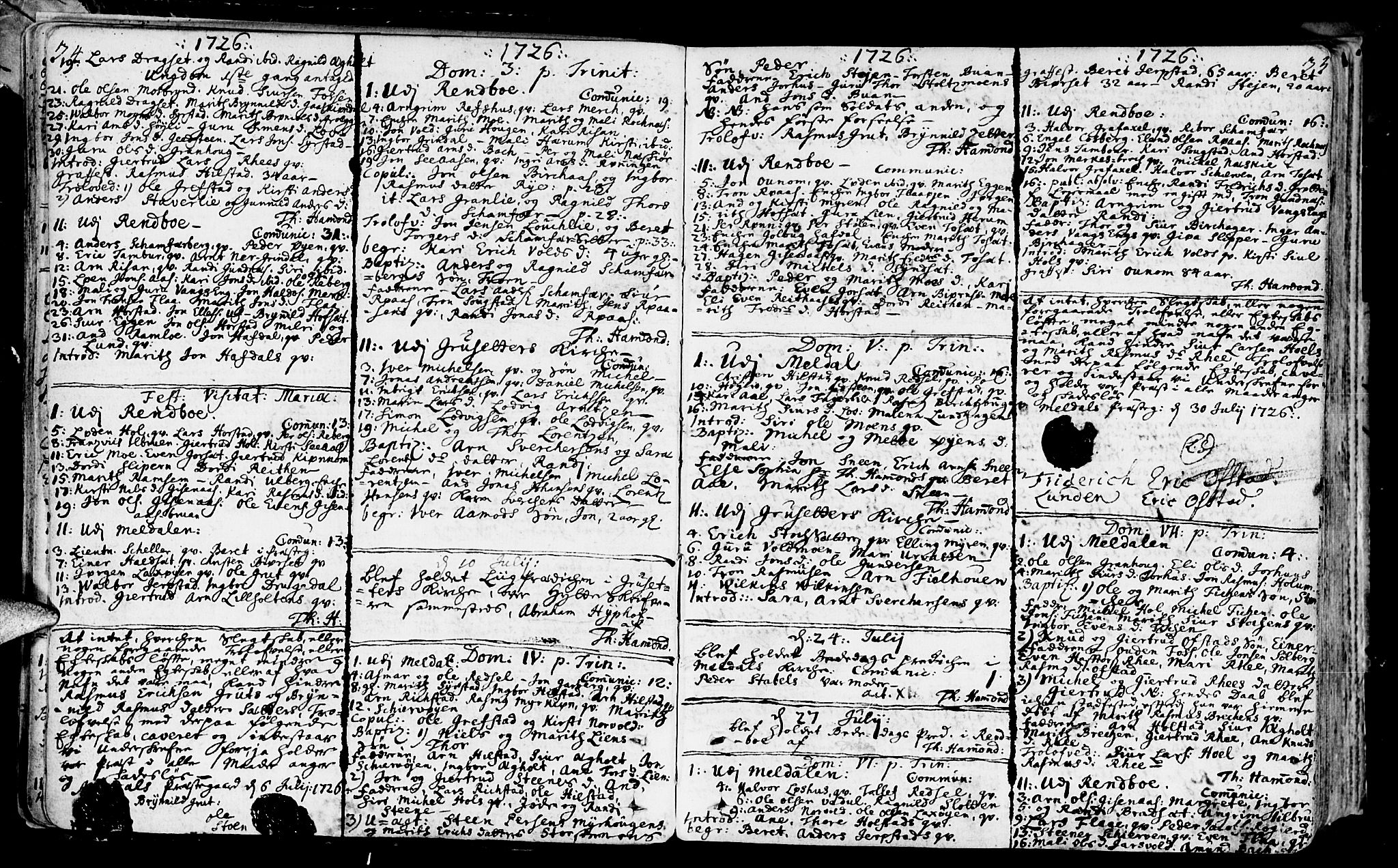 Ministerialprotokoller, klokkerbøker og fødselsregistre - Sør-Trøndelag, SAT/A-1456/672/L0850: Ministerialbok nr. 672A03, 1725-1751, s. 34-35