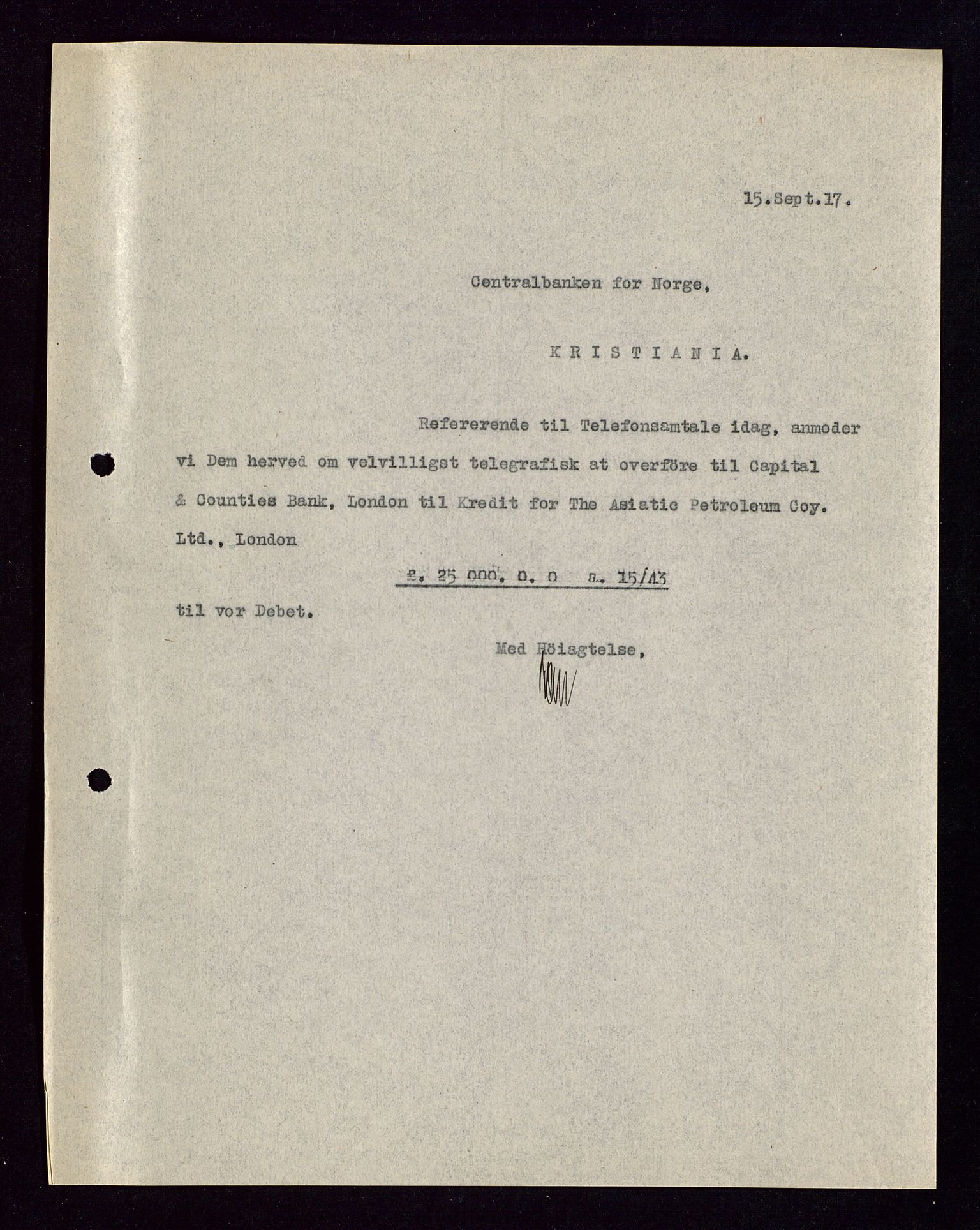 Pa 1521 - A/S Norske Shell, AV/SAST-A-101915/E/Ea/Eaa/L0002: Sjefskorrespondanse, 1917-1918, s. 93
