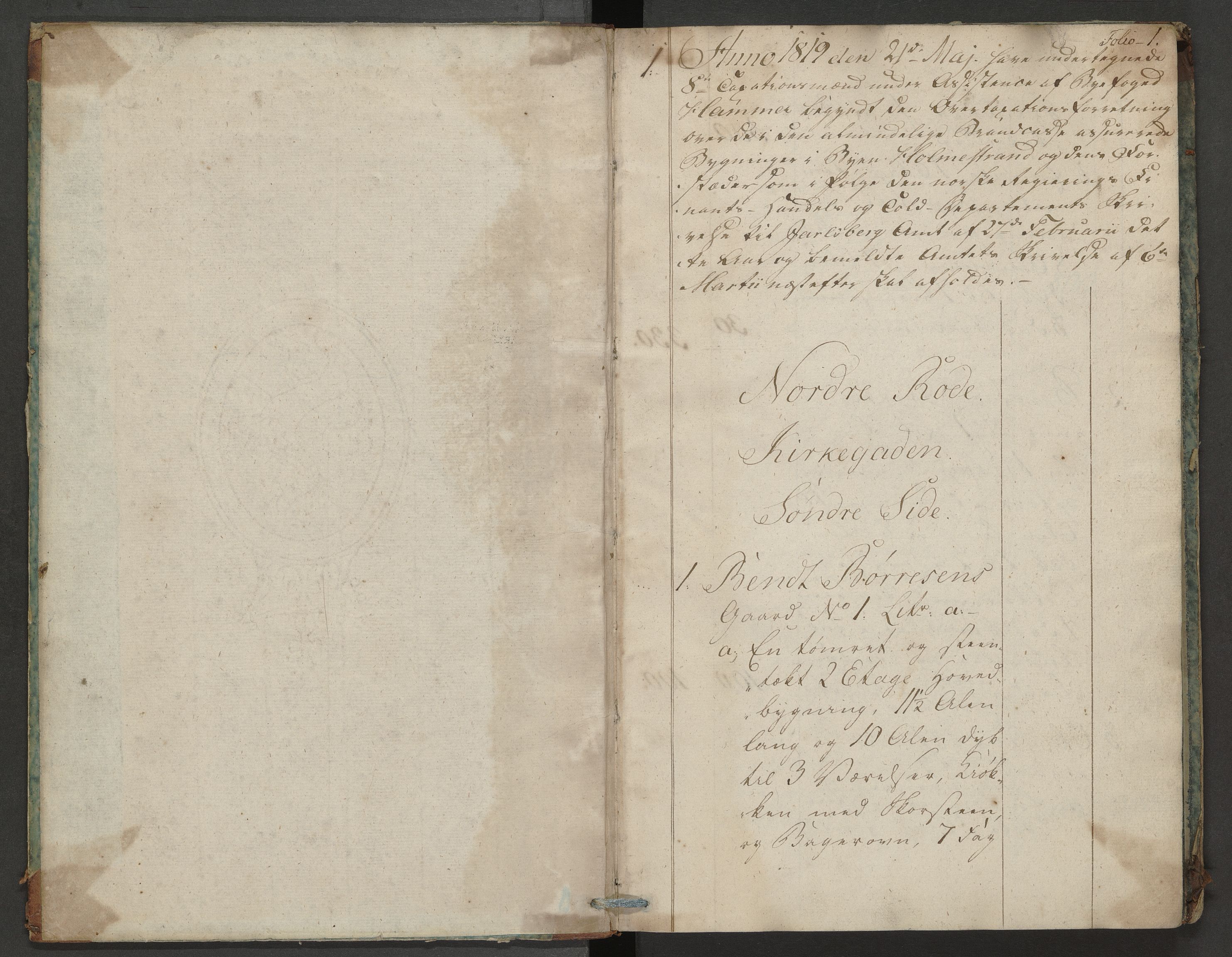 Holmestrand magistrat, SAKO/A-849/F/Fc/L0003: Branntakstprotokoll, 1819-1827