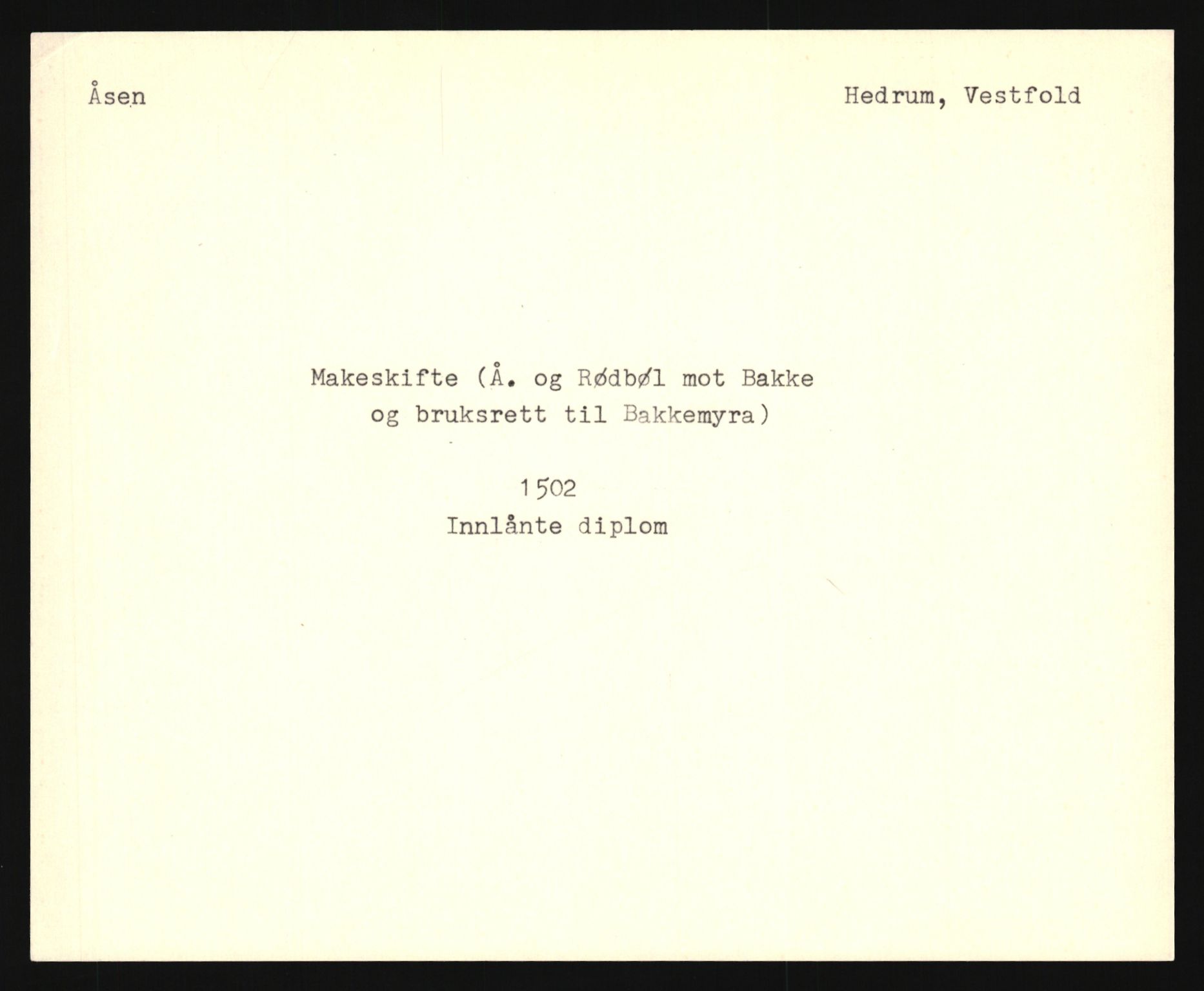 Riksarkivets diplomsamling, AV/RA-EA-5965/F35/F35e/L0019: Registreringssedler Vestfold 2, 1400-1700, s. 419