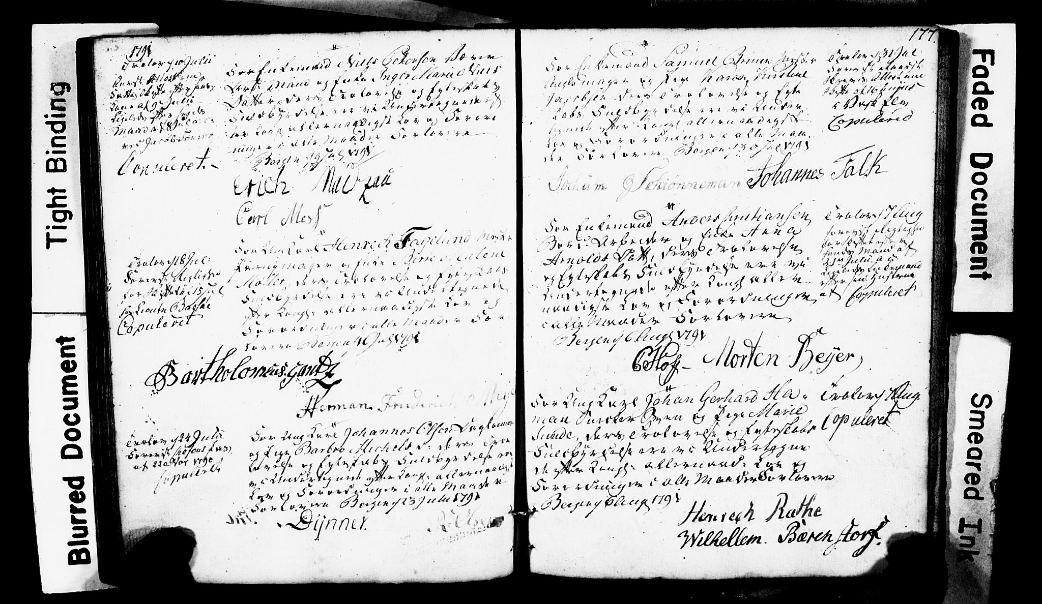 Domkirken sokneprestembete, SAB/A-74801: Forlovererklæringer nr. II.5.1, 1767-1792, s. 177