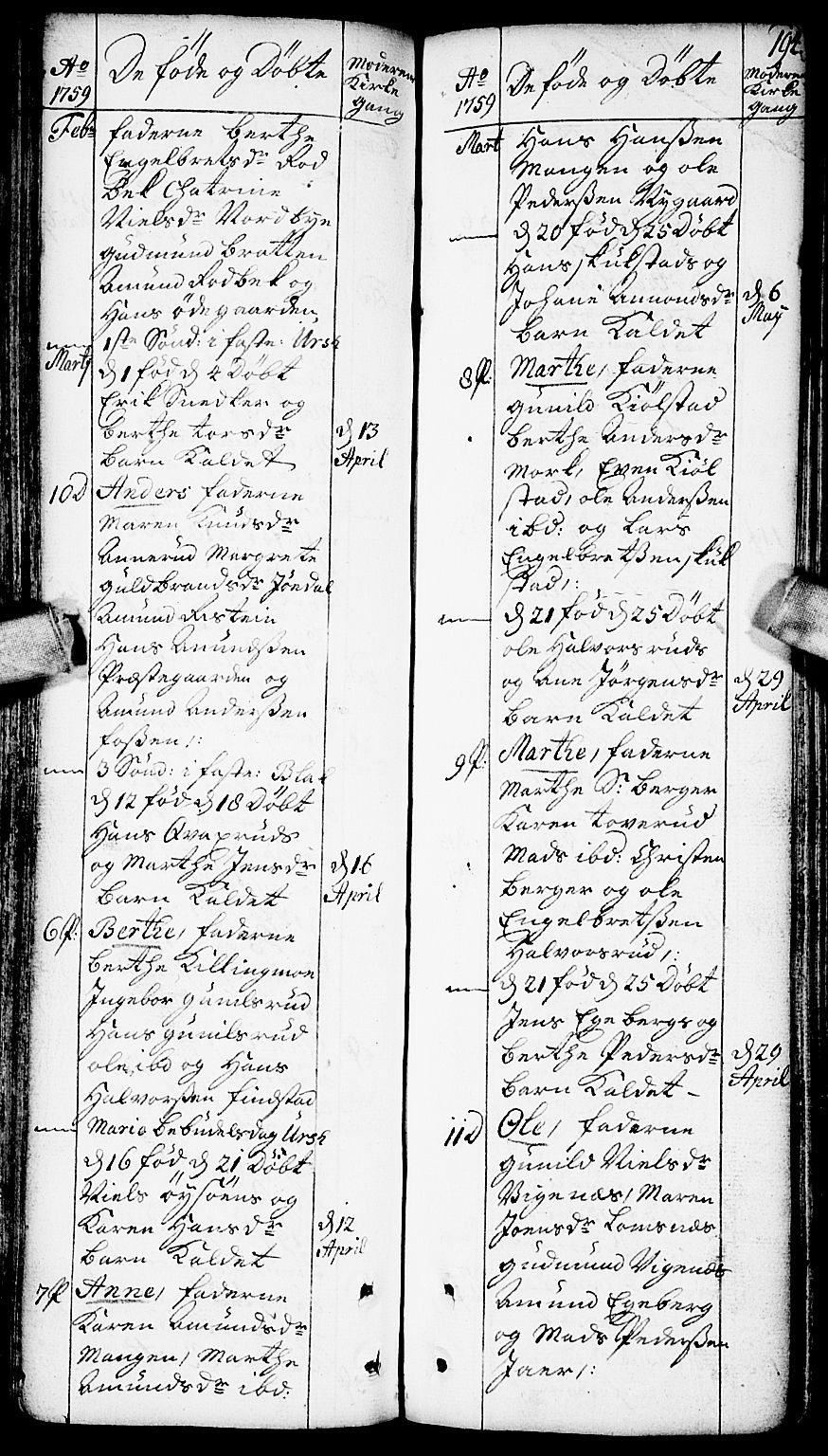 Aurskog prestekontor Kirkebøker, SAO/A-10304a/F/Fa/L0002: Ministerialbok nr. I 2, 1735-1766, s. 194
