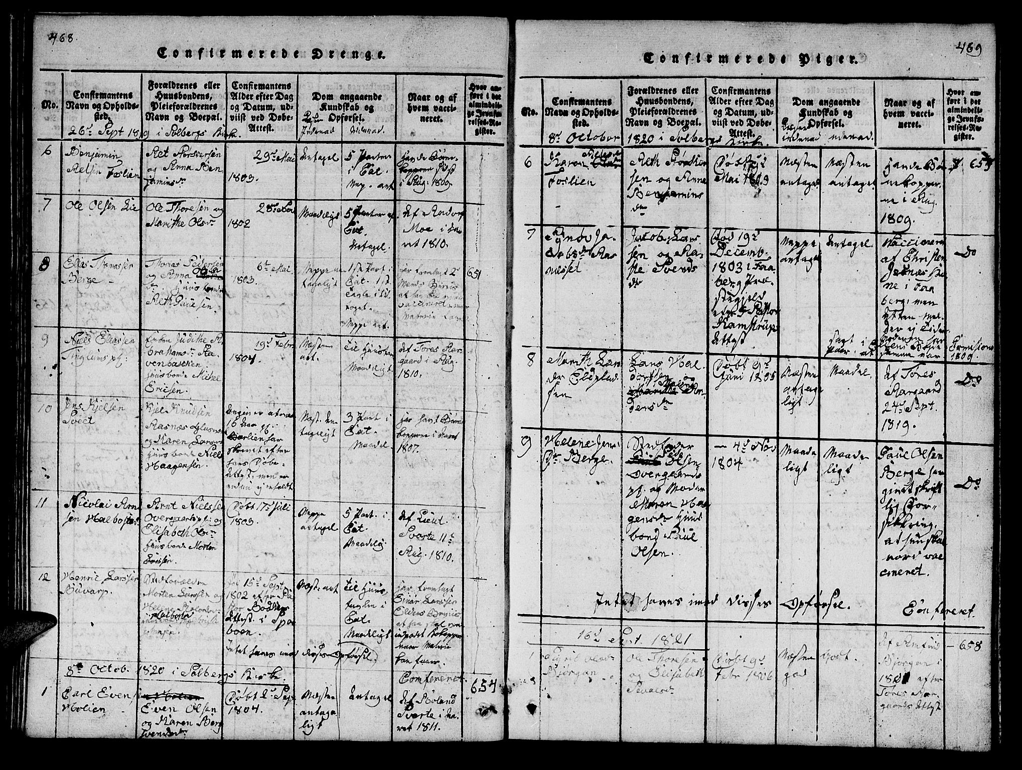 Ministerialprotokoller, klokkerbøker og fødselsregistre - Nord-Trøndelag, SAT/A-1458/742/L0411: Klokkerbok nr. 742C02, 1817-1825, s. 468-469