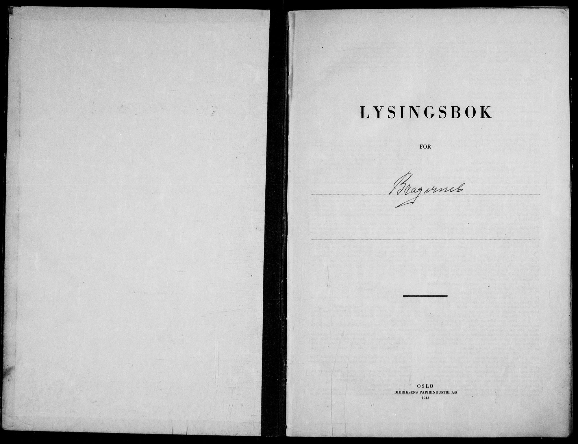 Bragernes kirkebøker, SAKO/A-6/H/Ha/L0017: Lysningsprotokoll nr. 17, 1951-1956