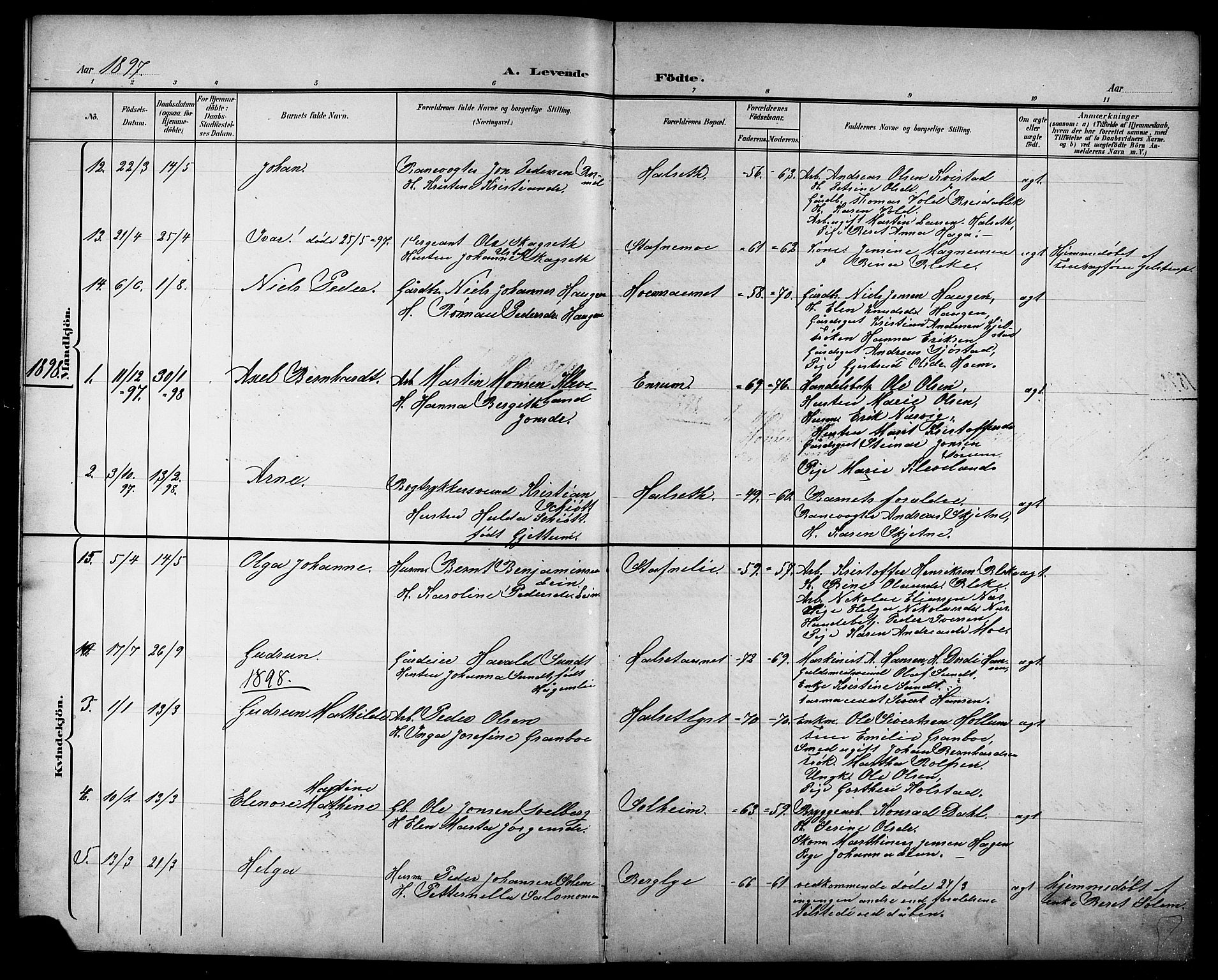 Ministerialprotokoller, klokkerbøker og fødselsregistre - Sør-Trøndelag, SAT/A-1456/611/L0355: Klokkerbok nr. 611C03, 1897-1914