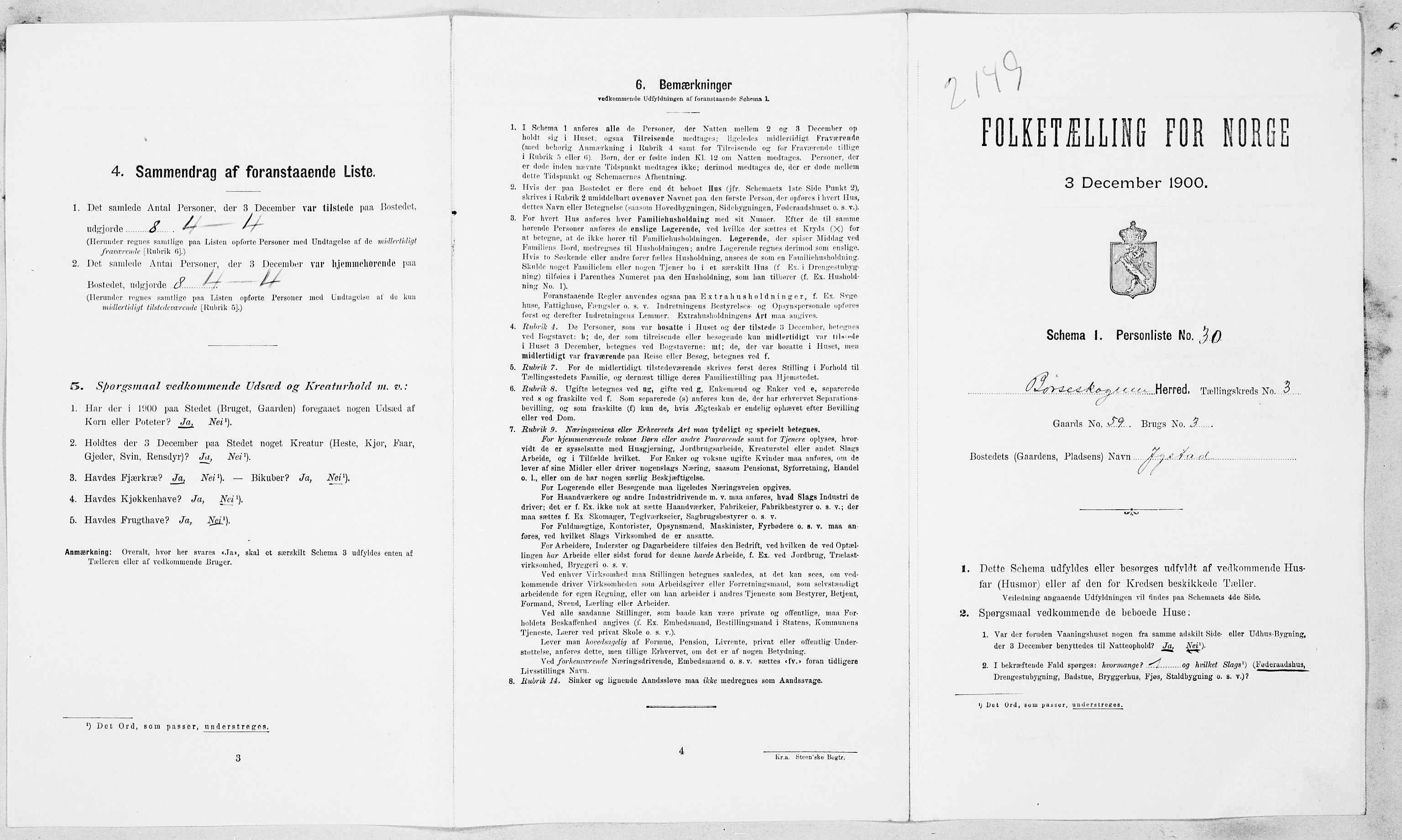 SAT, Folketelling 1900 for 1657 Børseskogn herred, 1900, s. 427