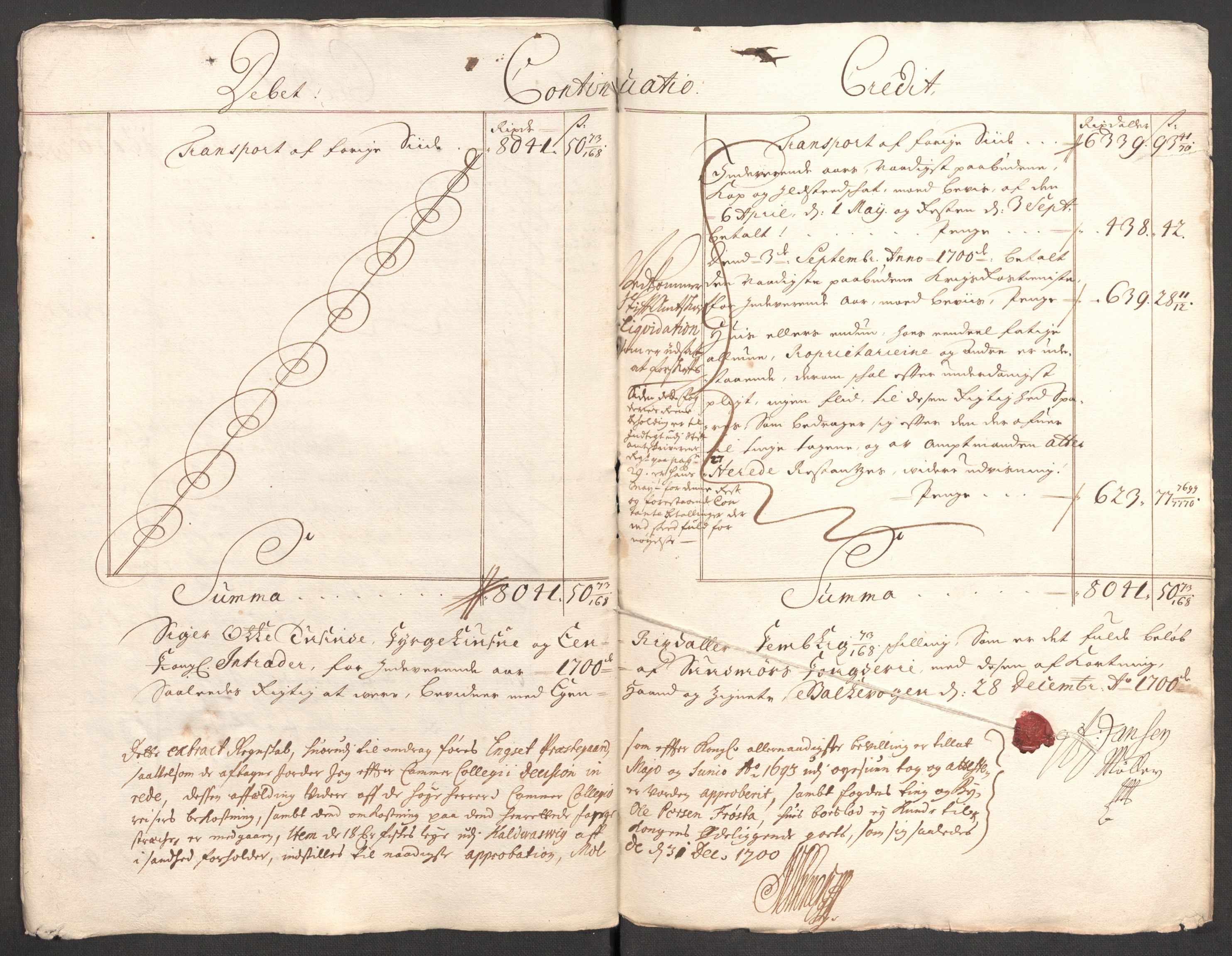 Rentekammeret inntil 1814, Reviderte regnskaper, Fogderegnskap, AV/RA-EA-4092/R54/L3558: Fogderegnskap Sunnmøre, 1700-1701, s. 13