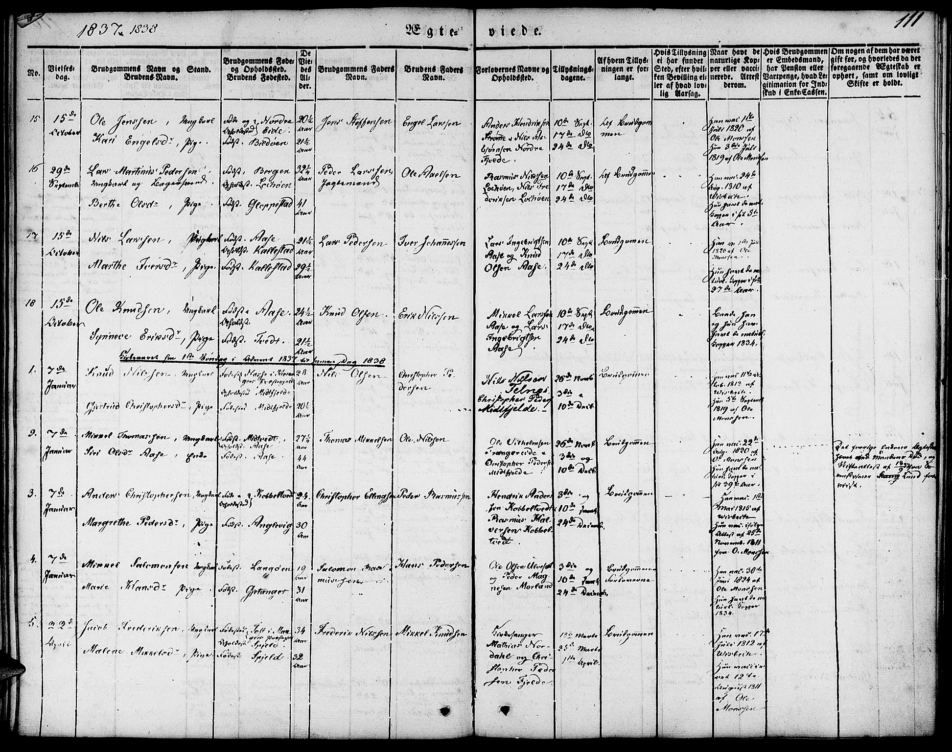 Fjell sokneprestembete, SAB/A-75301/H/Haa: Ministerialbok nr. A 1, 1835-1850, s. 111