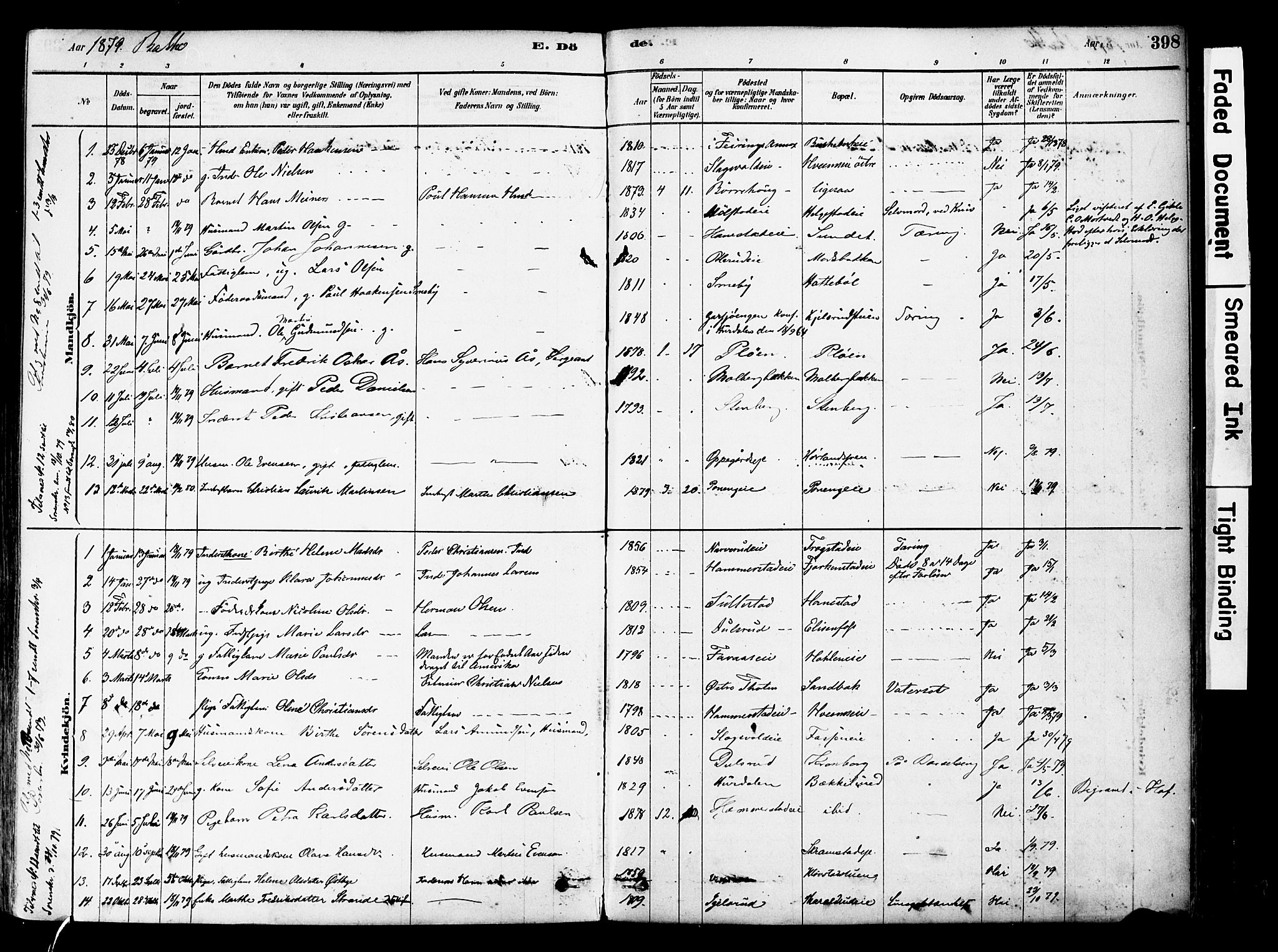 Østre Toten prestekontor, AV/SAH-PREST-104/H/Ha/Haa/L0006: Ministerialbok nr. 6 /2, 1878-1880, s. 398