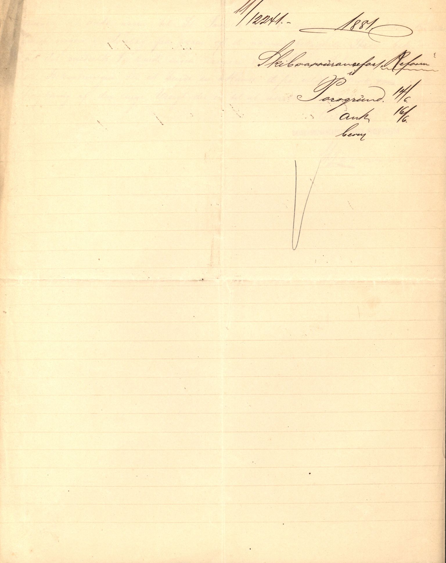 Pa 63 - Østlandske skibsassuranceforening, VEMU/A-1079/G/Ga/L0014/0001: Havaridokumenter / Mette, Margrethe, Eliezer, Dagny, 1881, s. 10