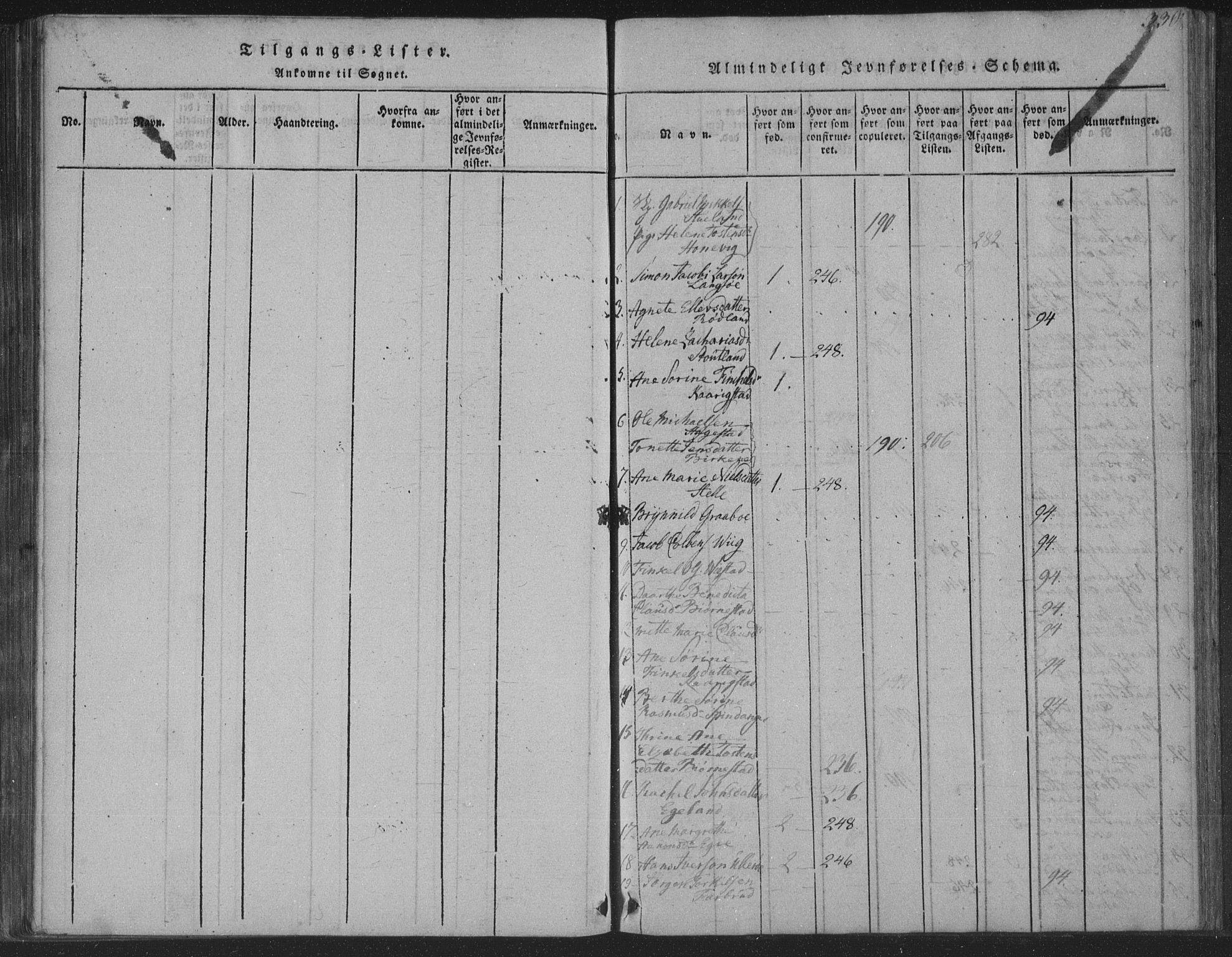 Herad sokneprestkontor, SAK/1111-0018/F/Fa/Fab/L0002: Ministerialbok nr. A 2, 1816-1844, s. 330