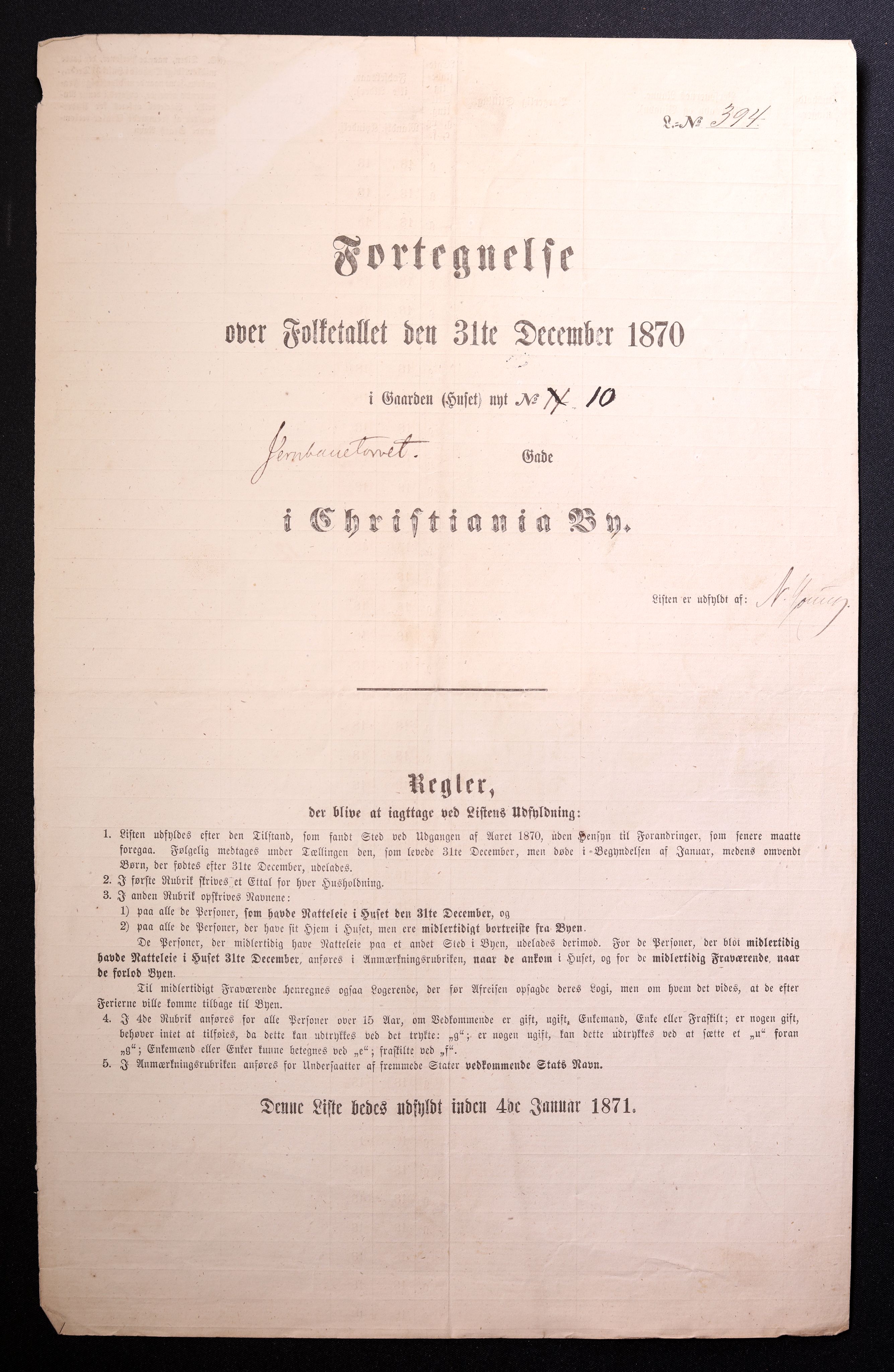 RA, Folketelling 1870 for 0301 Kristiania kjøpstad, 1870, s. 1366