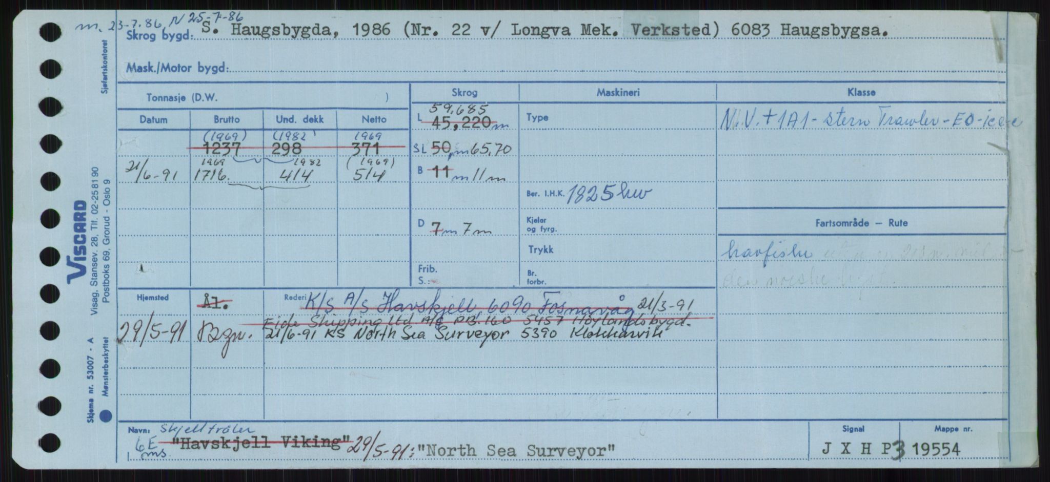 Sjøfartsdirektoratet med forløpere, Skipsmålingen, AV/RA-S-1627/H/Ha/L0004/0001: Fartøy, Mas-R / Fartøy, Mas-Odd, s. 837
