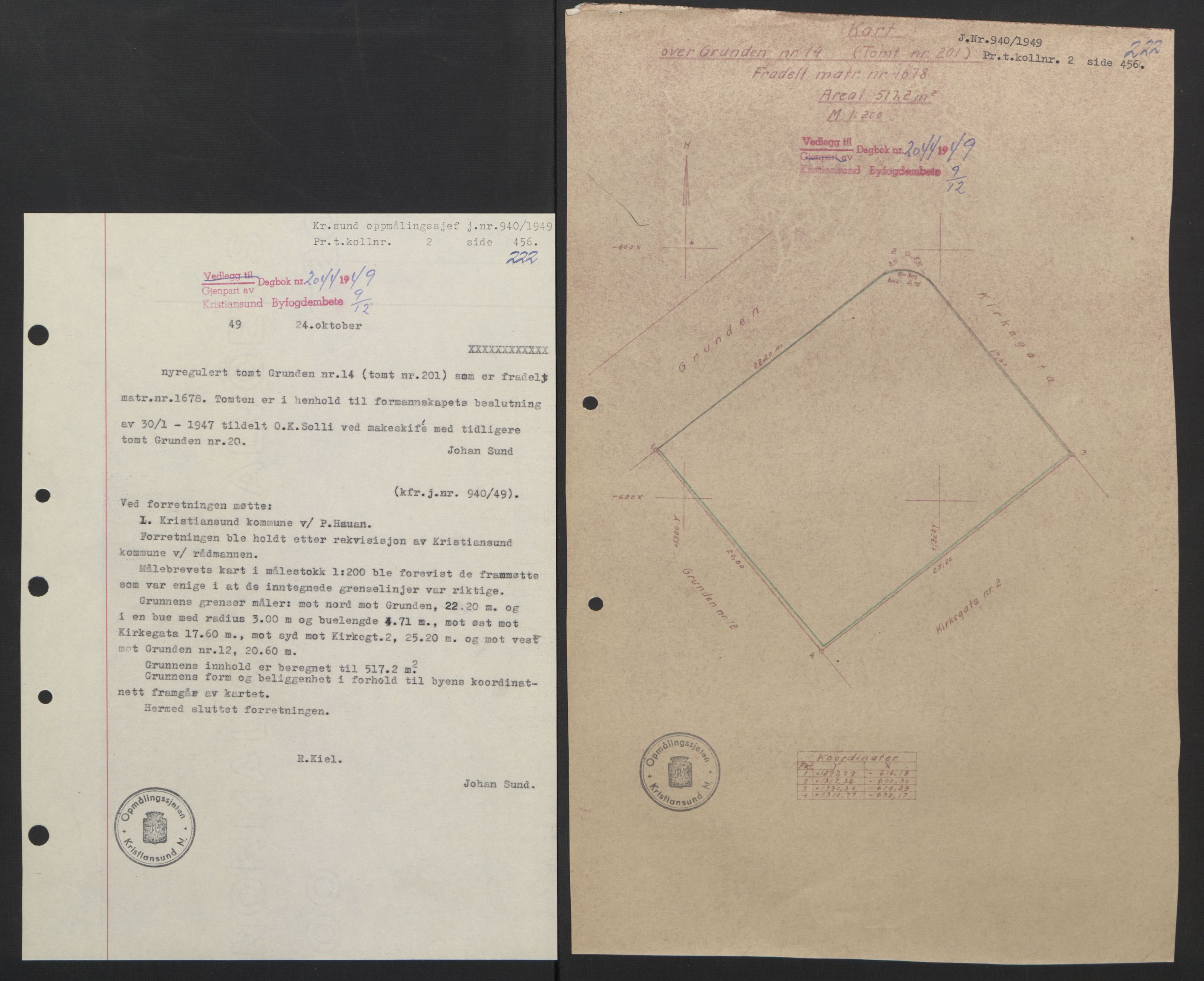 Kristiansund byfogd, AV/SAT-A-4587/A/27: Pantebok nr. 42, 1947-1950, Dagboknr: 2044/1949
