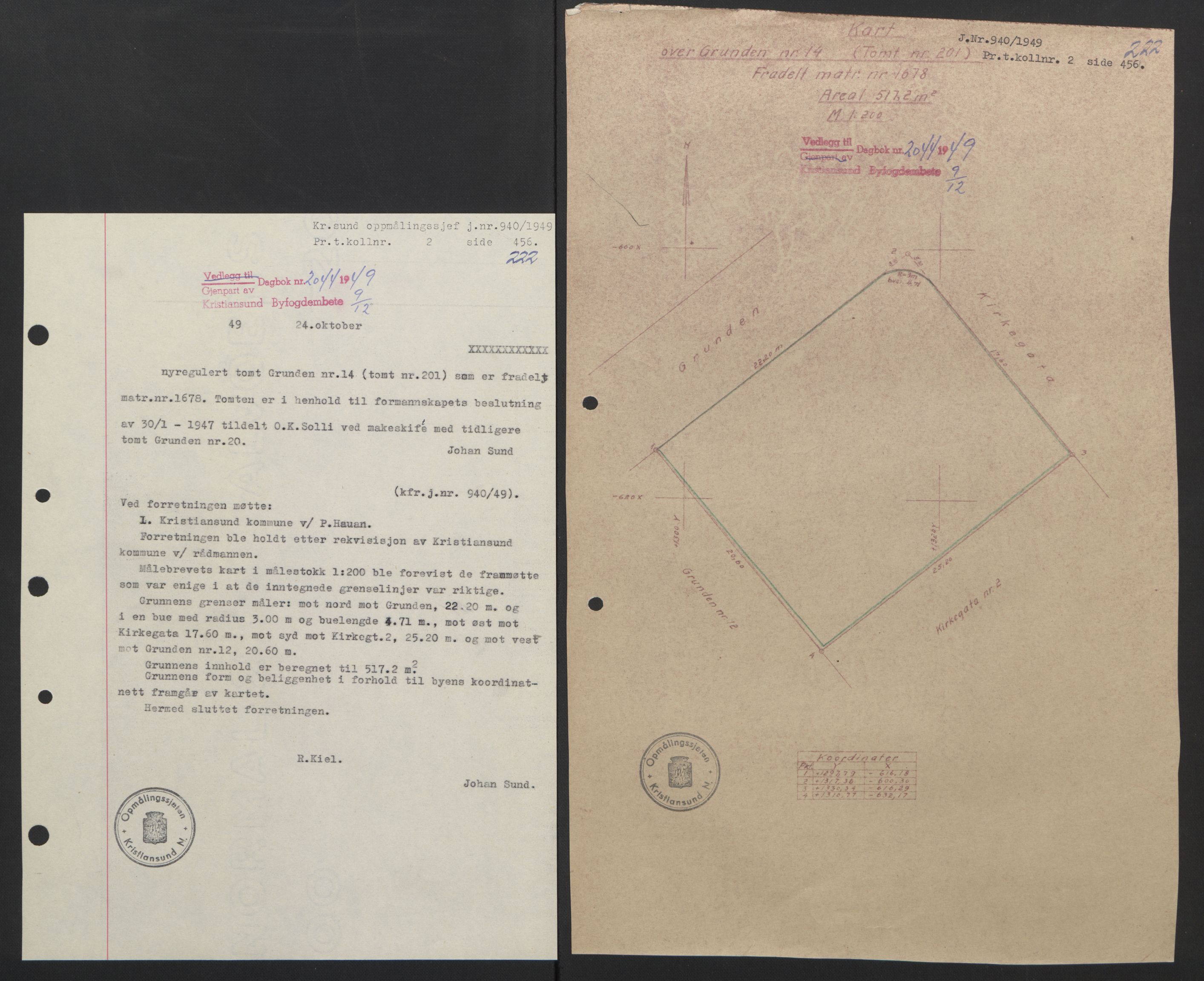 Kristiansund byfogd, SAT/A-4587/A/27: Pantebok nr. 42, 1947-1950, Dagboknr: 2044/1949