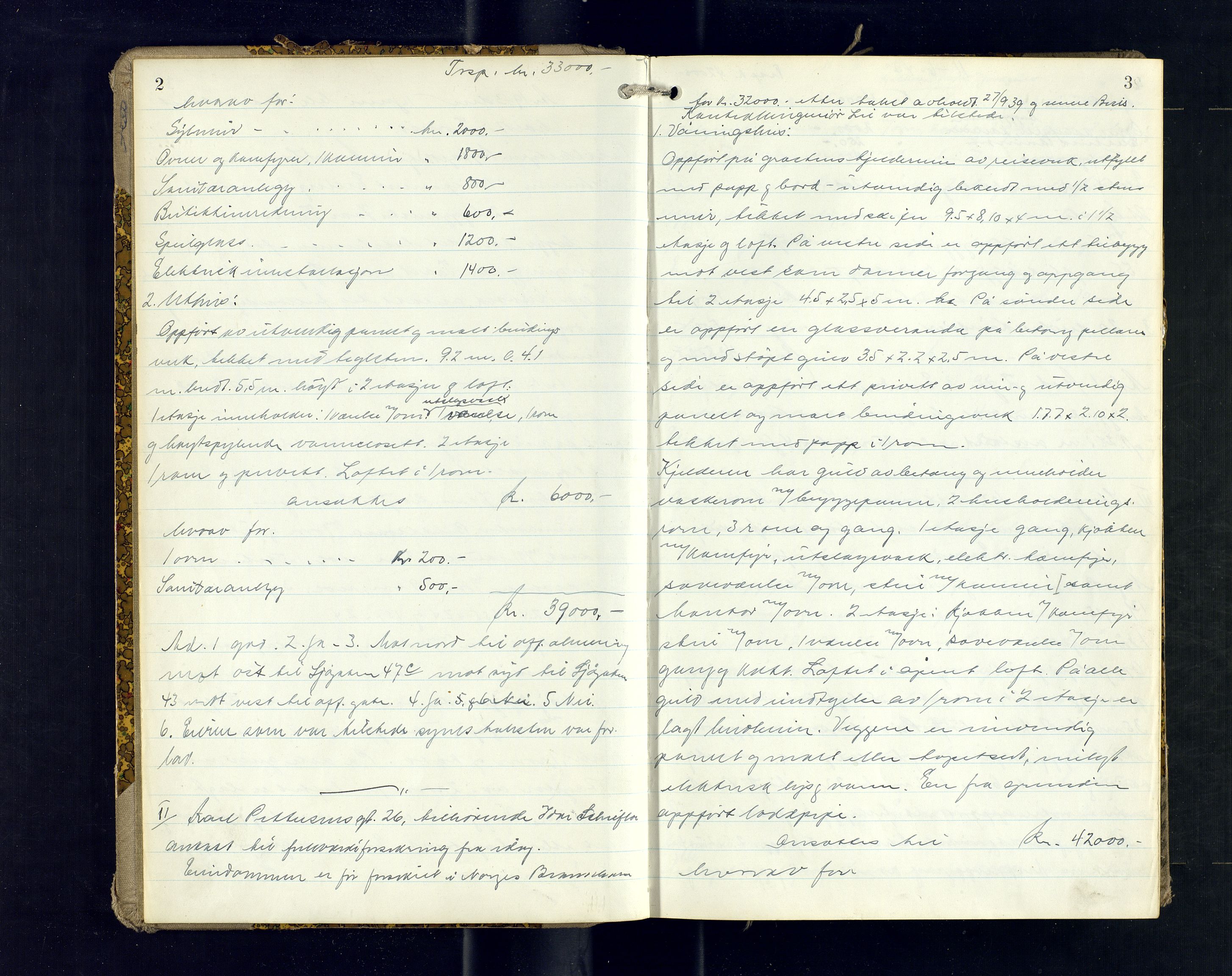 Tromsø byfogd/byrett, AV/SATØ-SATØ-0063/1/Oc/Ocb/Ocba/L0013: Branntakstprotokoll, 1943-1944, s. 2-3