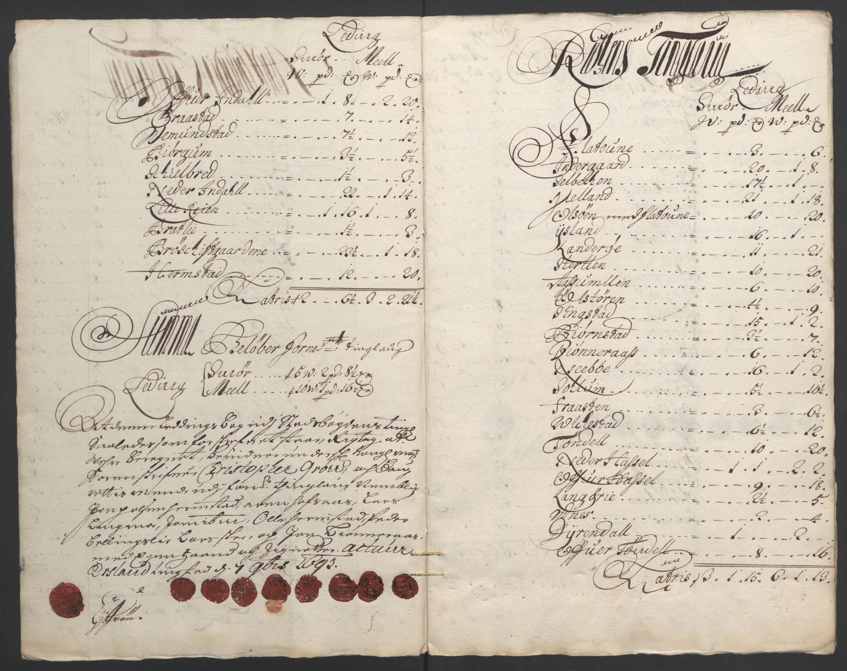 Rentekammeret inntil 1814, Reviderte regnskaper, Fogderegnskap, RA/EA-4092/R57/L3849: Fogderegnskap Fosen, 1692-1693, s. 534
