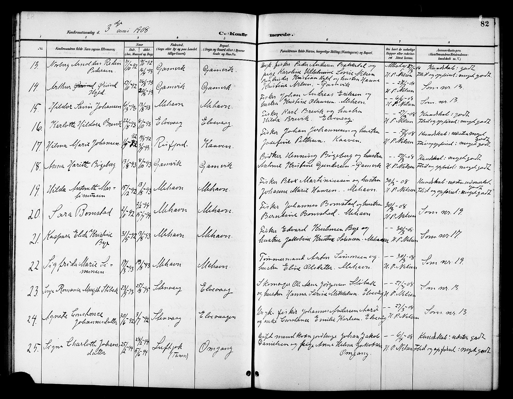 Tana sokneprestkontor, AV/SATØ-S-1334/H/Hb/L0006klokker: Klokkerbok nr. 6, 1892-1909, s. 82