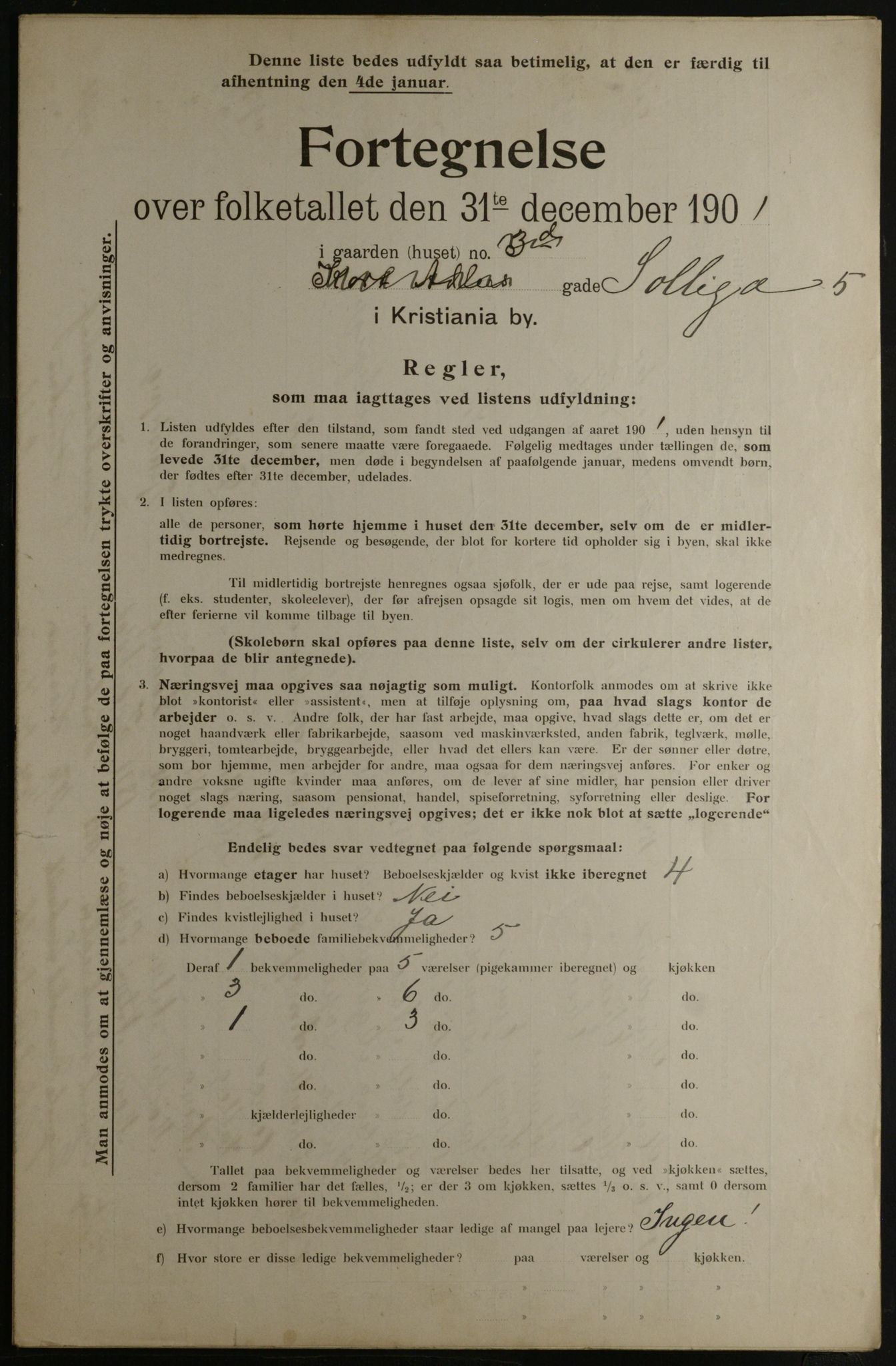 OBA, Kommunal folketelling 31.12.1901 for Kristiania kjøpstad, 1901, s. 15349